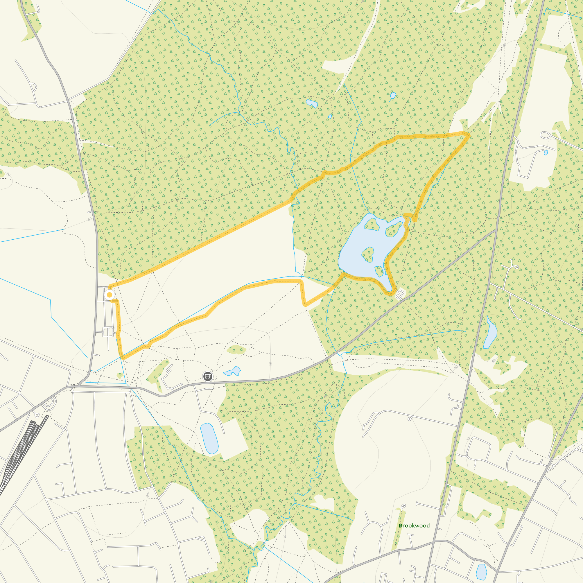 Route map for Chingford Plain Walk 1, a 2.25 mile circular walk in Essex