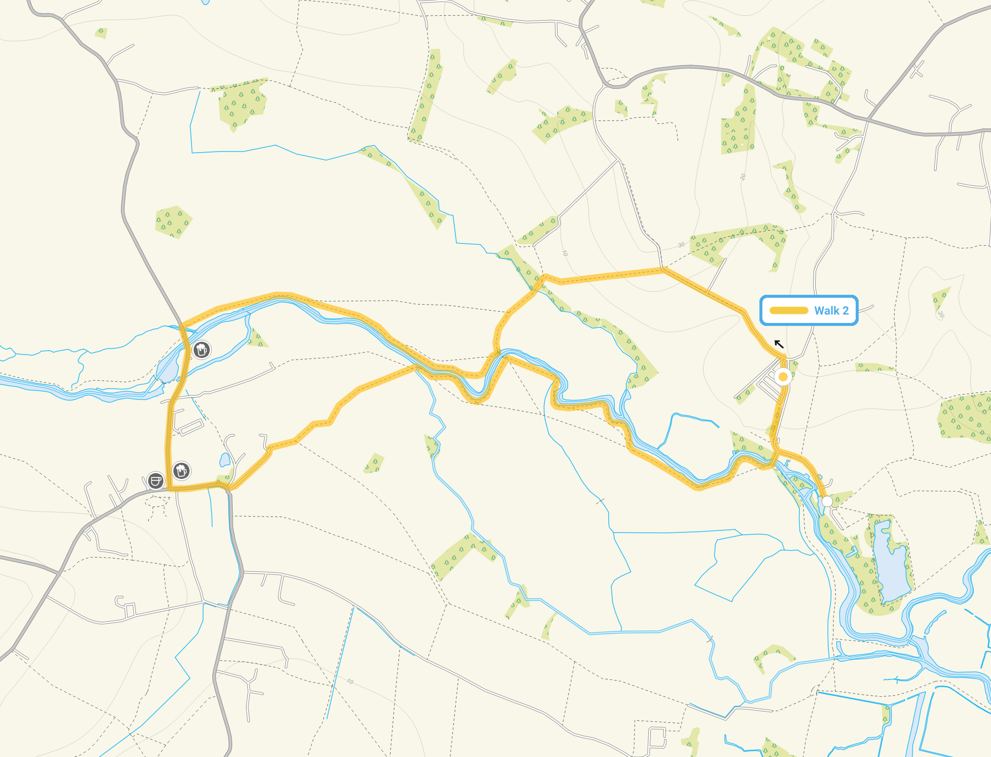 Route map for Dedham Walk 2, a 3.75 mile circular walk in Essex