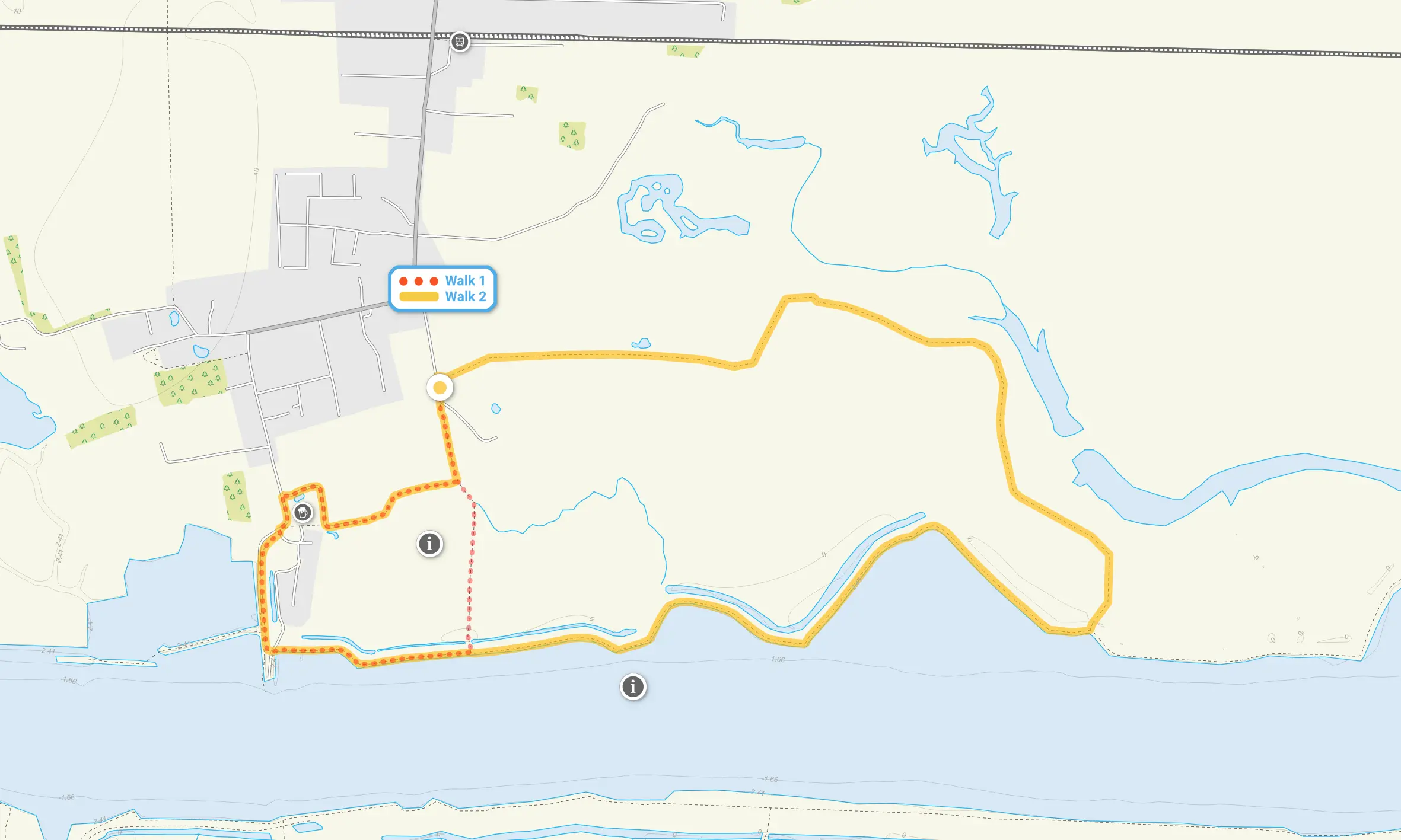 Route map for North Fambridge Walk 1, a 1.25 mile circular walk in Essex