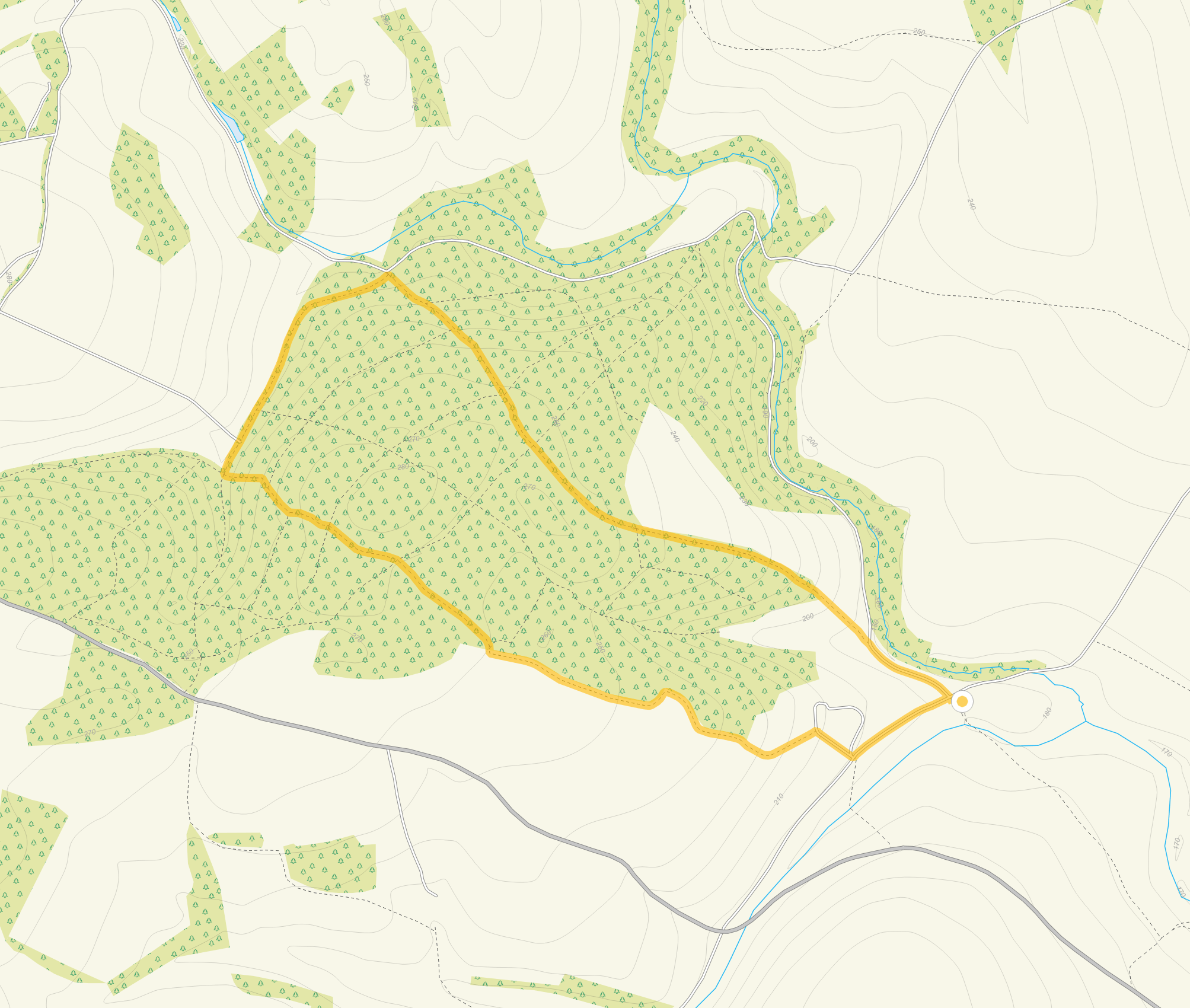 Route map for Guiting Power Walk 3, a 3 mile circular walk in Gloucestershire