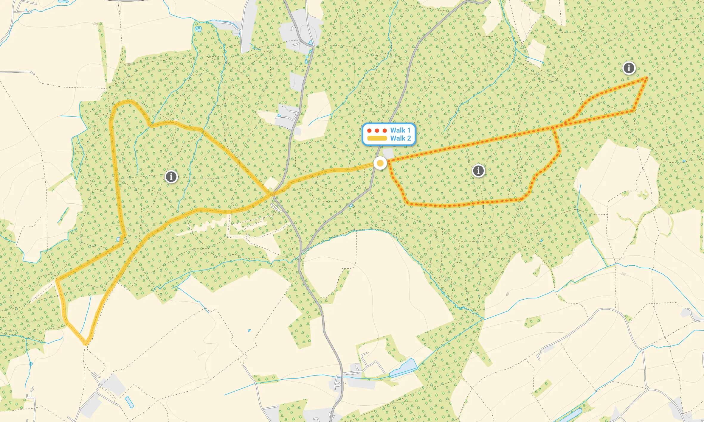 Route map for Thornden Wood Walk 1, a 2.75 mile circular walk in Kent