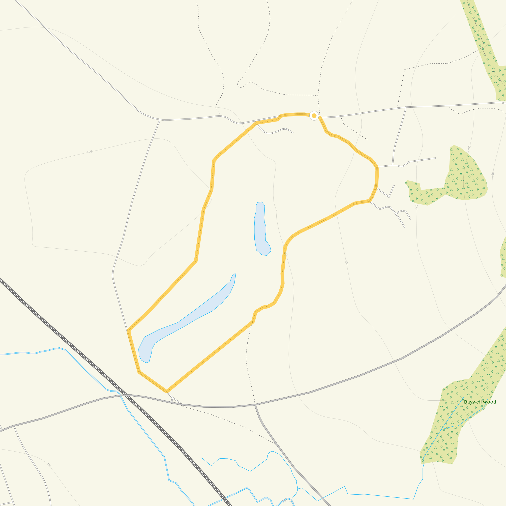 Route map for Adlestrop Walk 1, a 1.5 mile circular walk in Oxfordshire