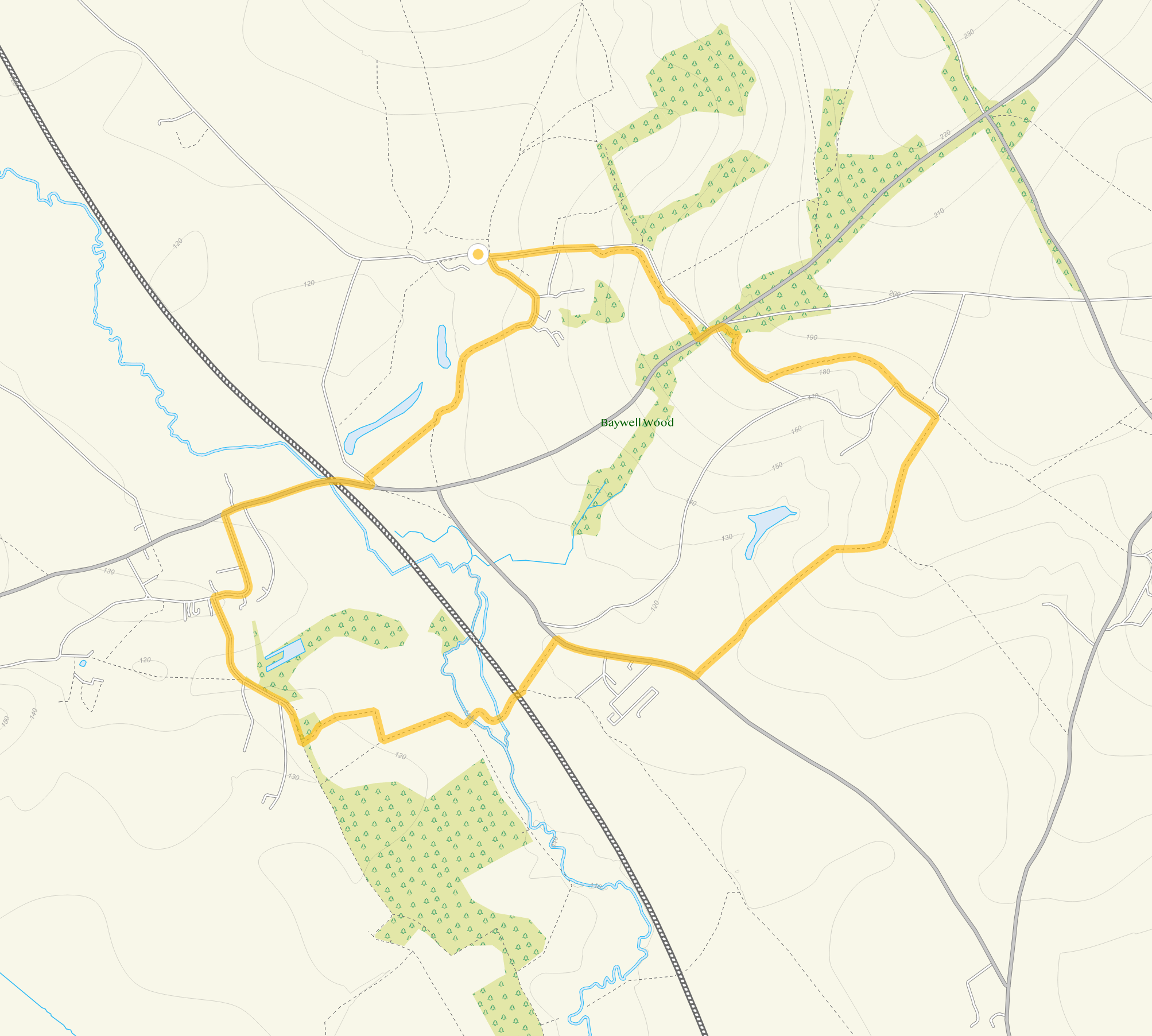 Route map for Adlestrop Walk 3, a 5 mile circular walk in Oxfordshire