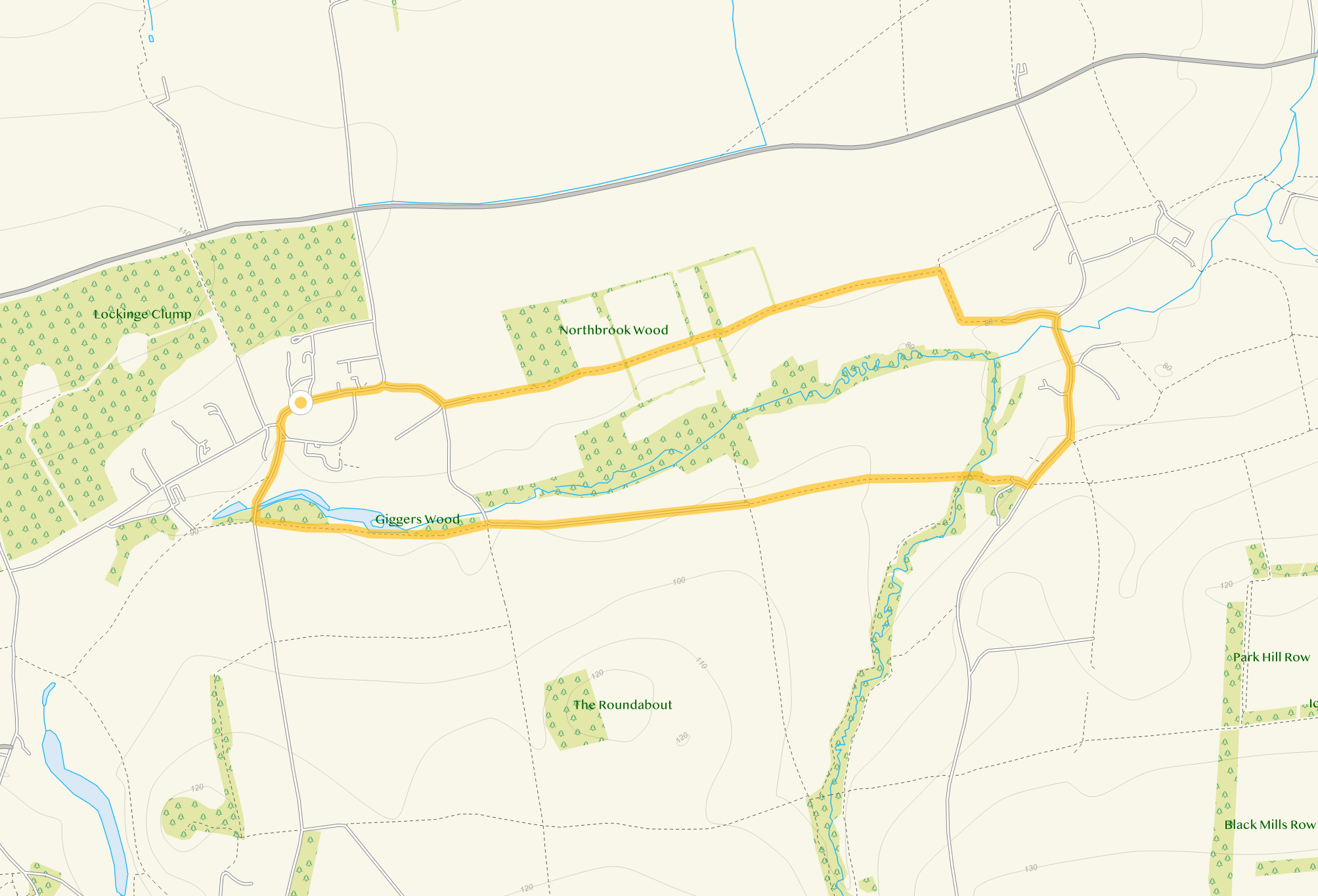 Route map for Ardington Walk 1, a 2.75 mile circular walk in Oxfordshire