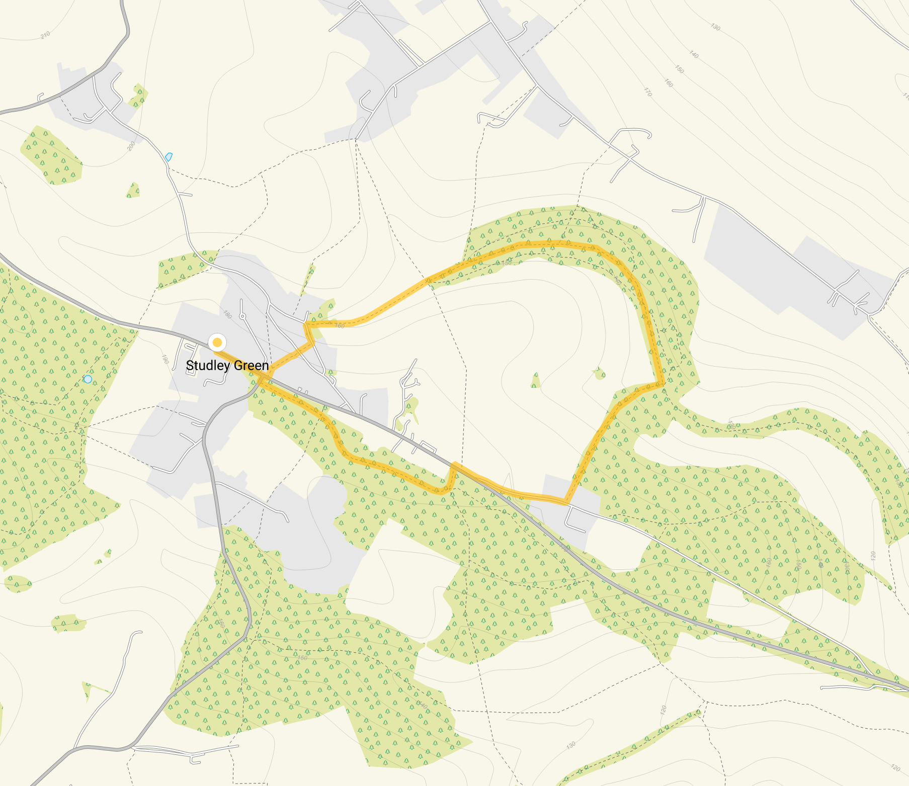 Route map for Beacon's Bottom Walk 1, a 2.25 mile circular walk in Oxfordshire