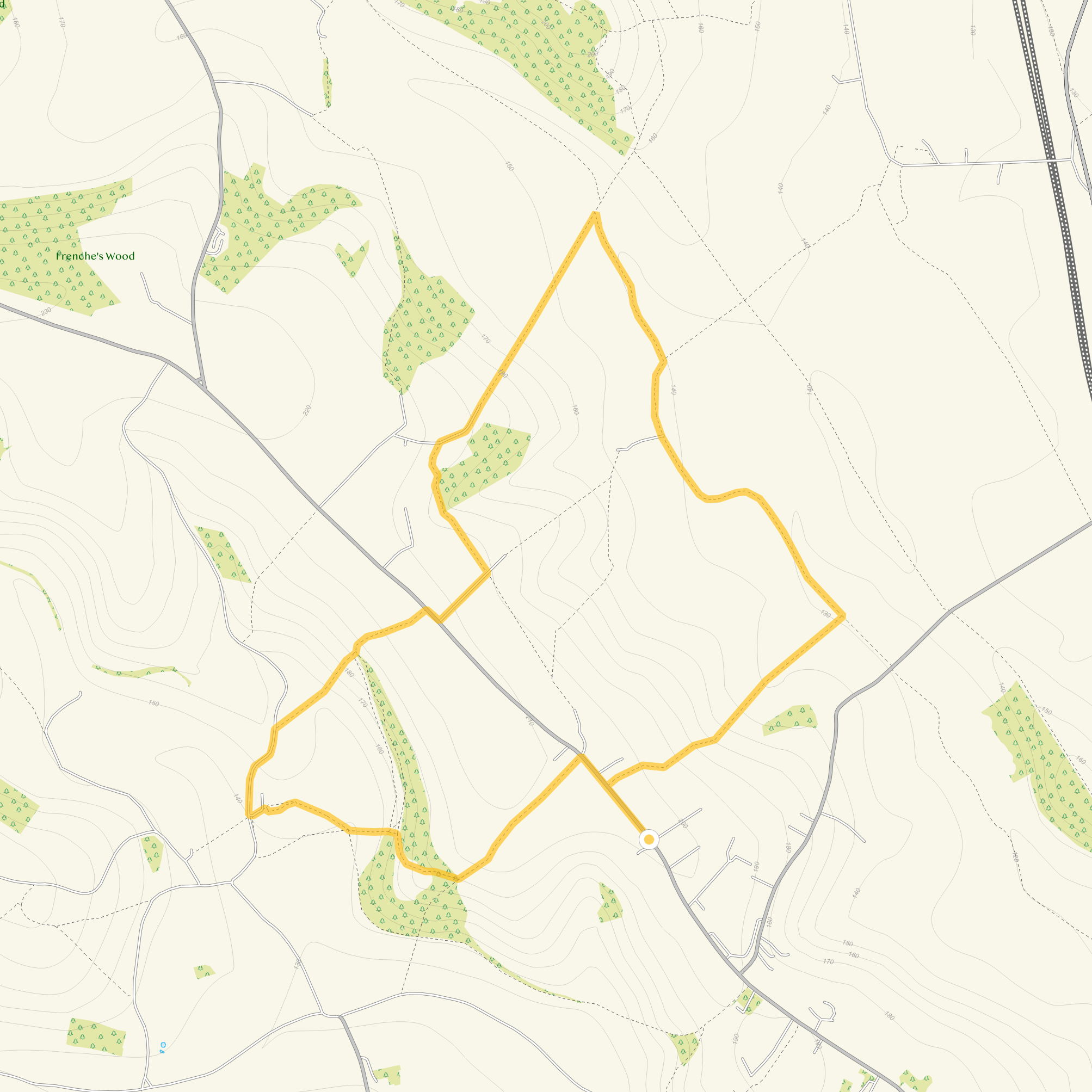 Route map for Bledlow Ridge Walk 2, a 3.75 mile circular walk in Oxfordshire