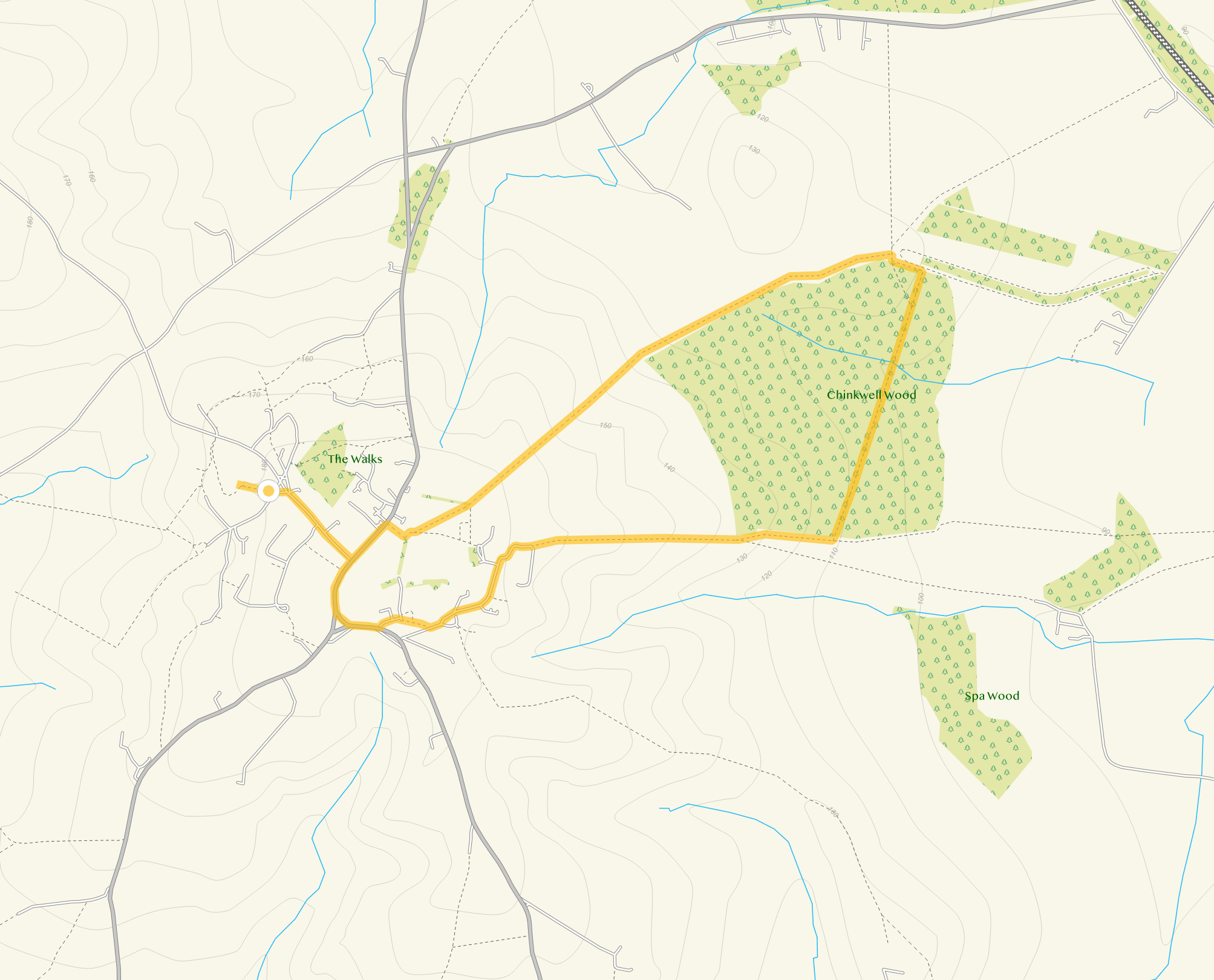 Route map for Brill Walk 2, a 2.75 mile circular walk in Oxfordshire