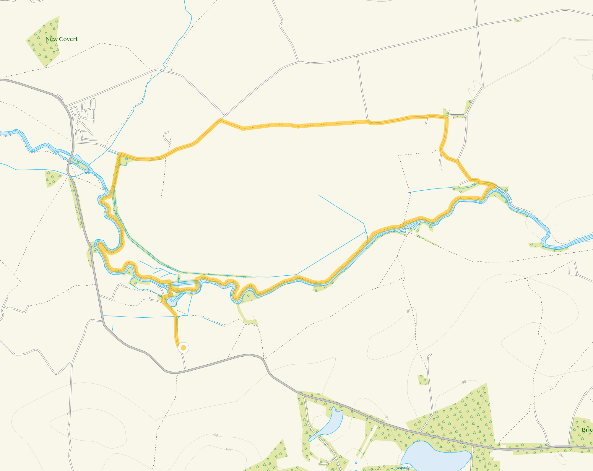 Route map for Buscot Walk 2, a 4.25 mile circular walk in Oxfordshire