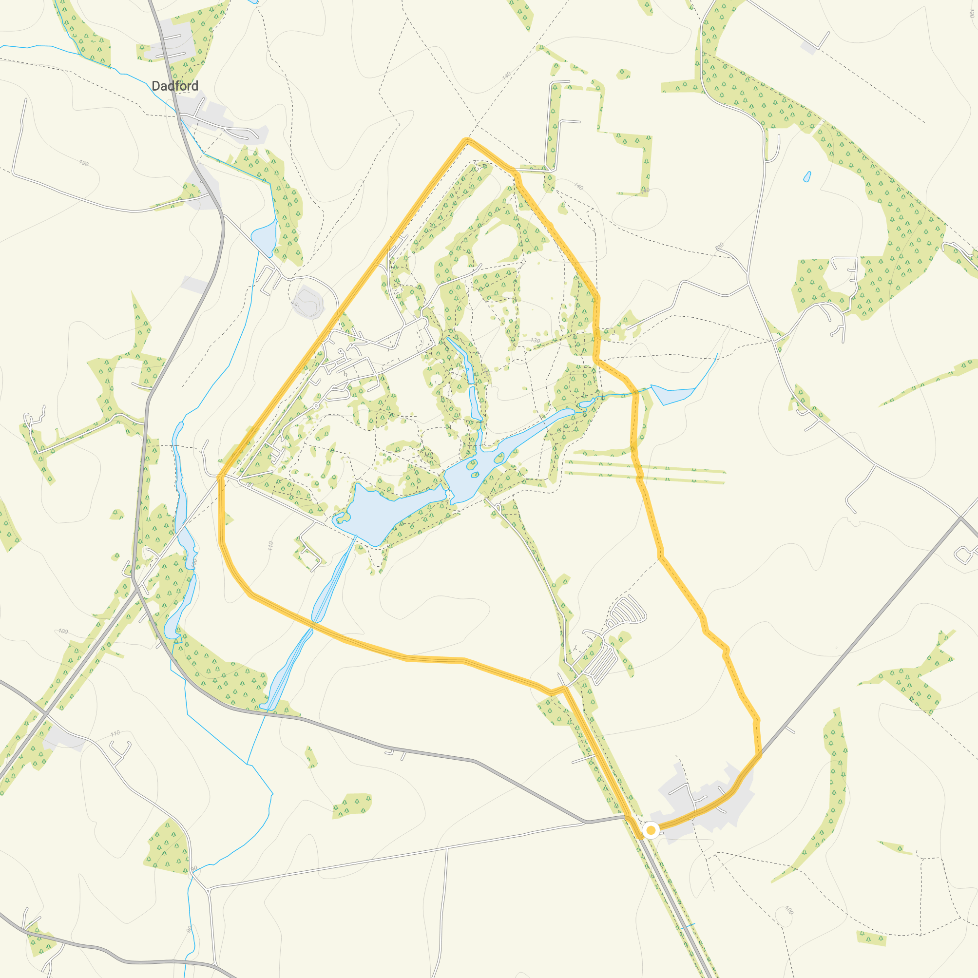 Route map for Chackmore Walk, a 4.25 mile circular walk in Oxfordshire