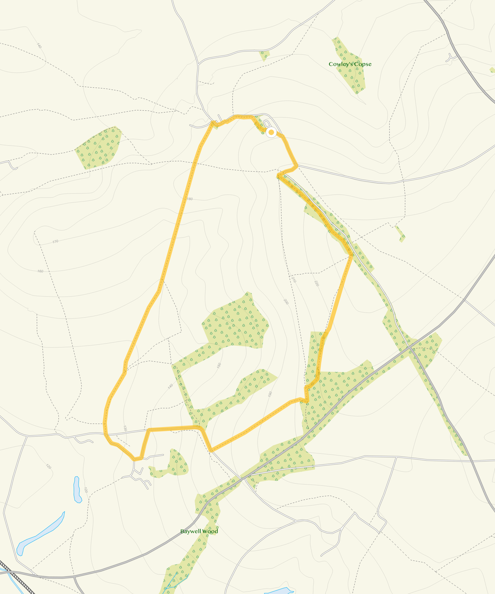 Route map for Chastleton House Walk 2, a 3.75 mile circular walk in Oxfordshire