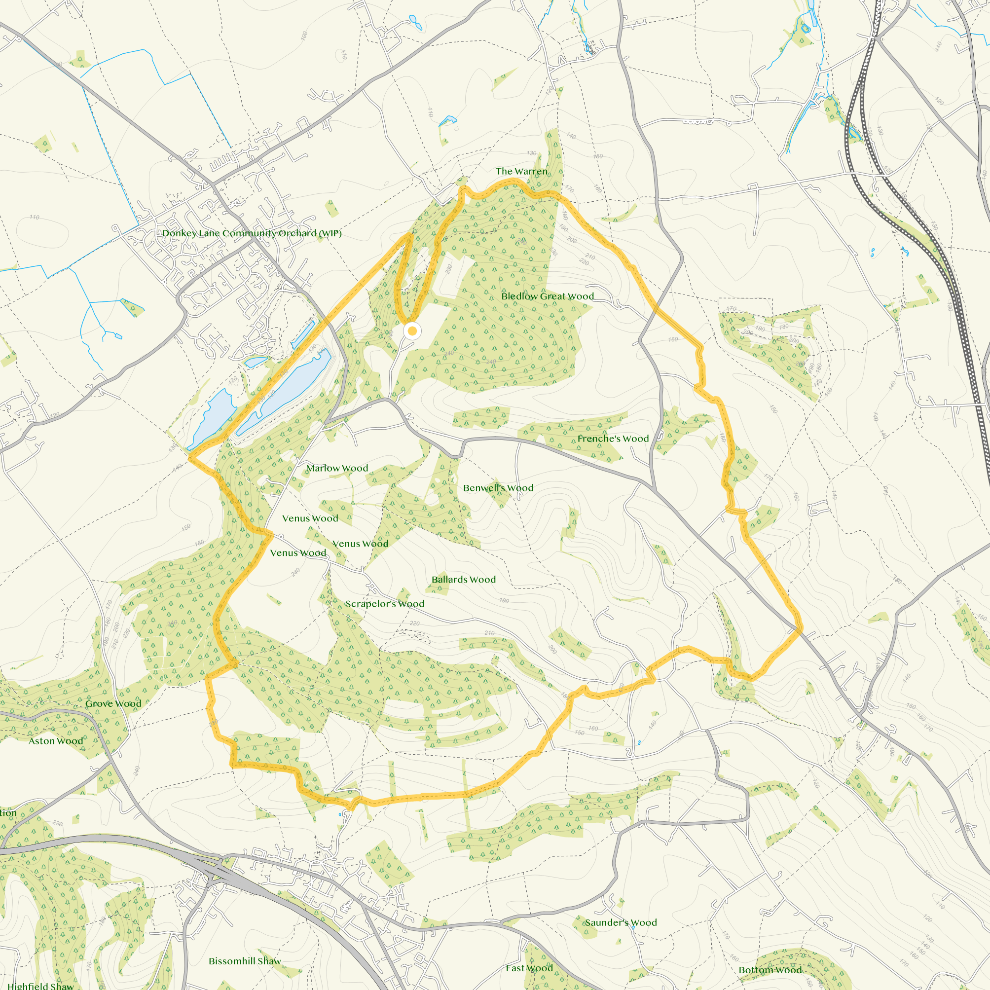 Route map for Chinnor Walk 3, a 10.75 mile circular walk in Oxfordshire