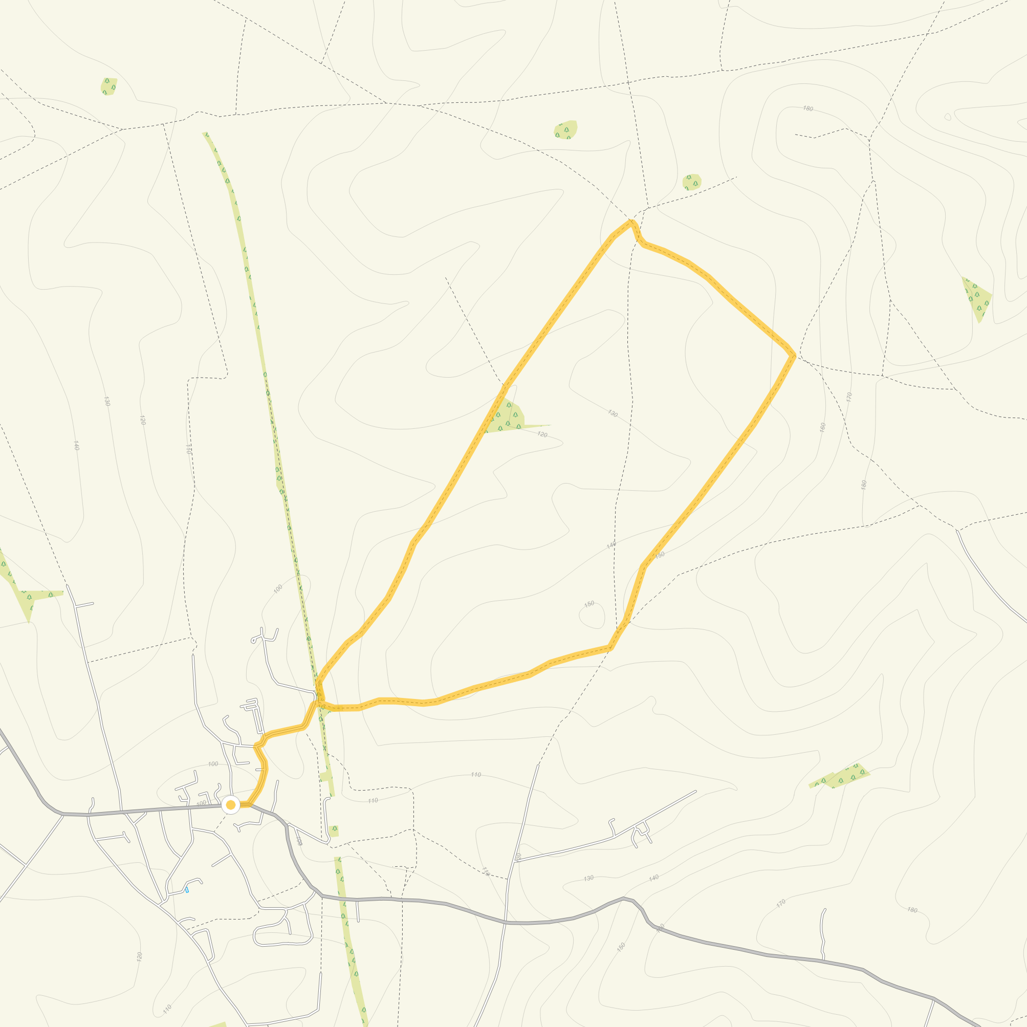 Route map for Compton Walk 1, a 3.75 mile circular walk in Oxfordshire