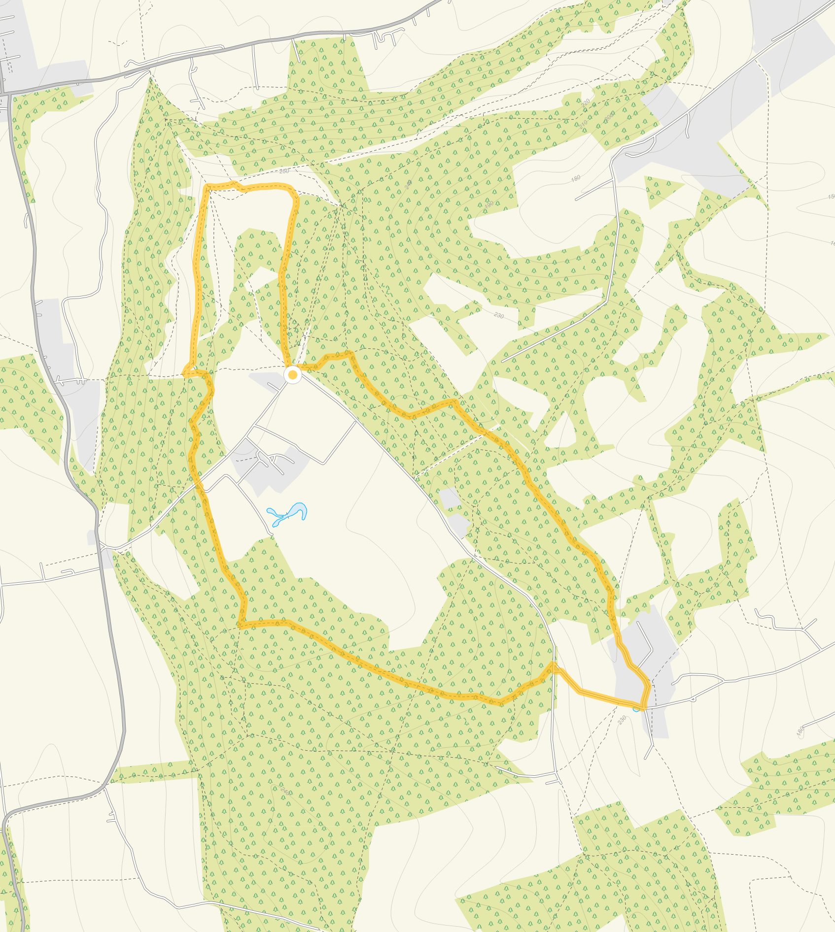 Route map for Coombe Hill Walk 2, a 3.25 mile circular walk in Oxfordshire