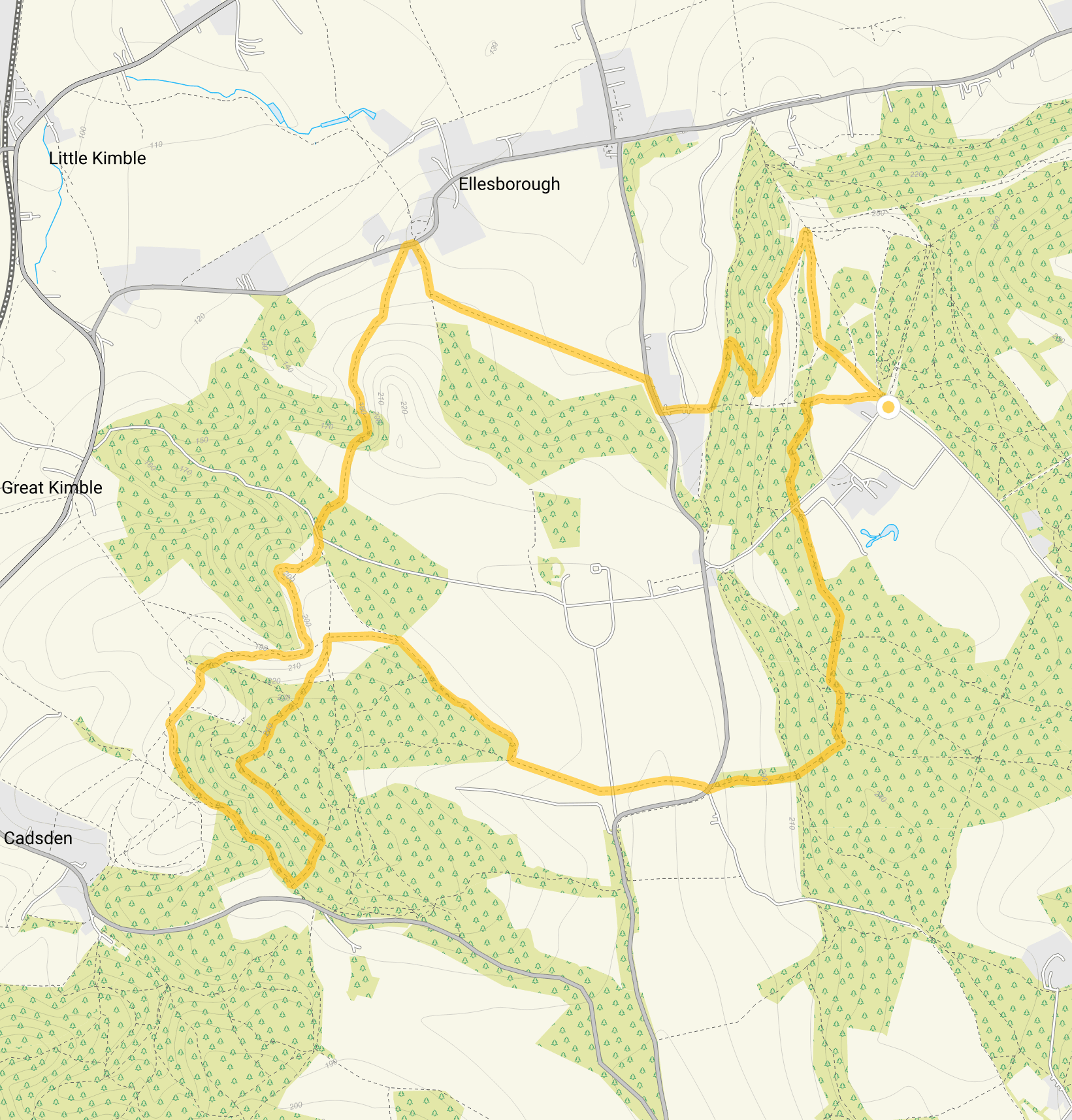 Route map for Coombe Hill Walk 3, a 6.25 mile circular walk in Oxfordshire