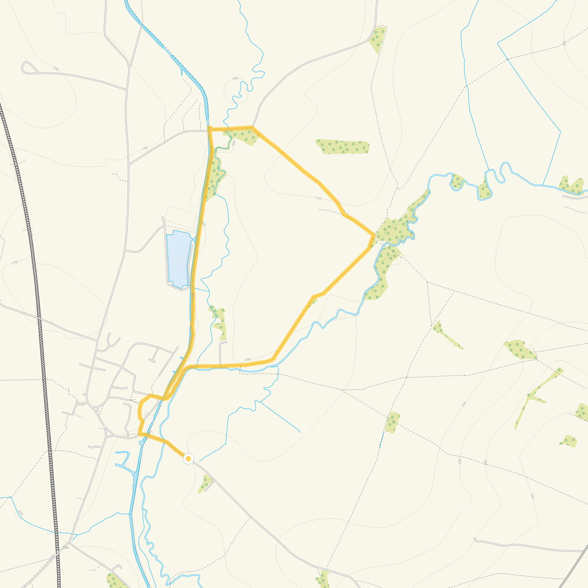 Route map for Cropredy Walk, a 2.75 mile circular walk in Oxfordshire