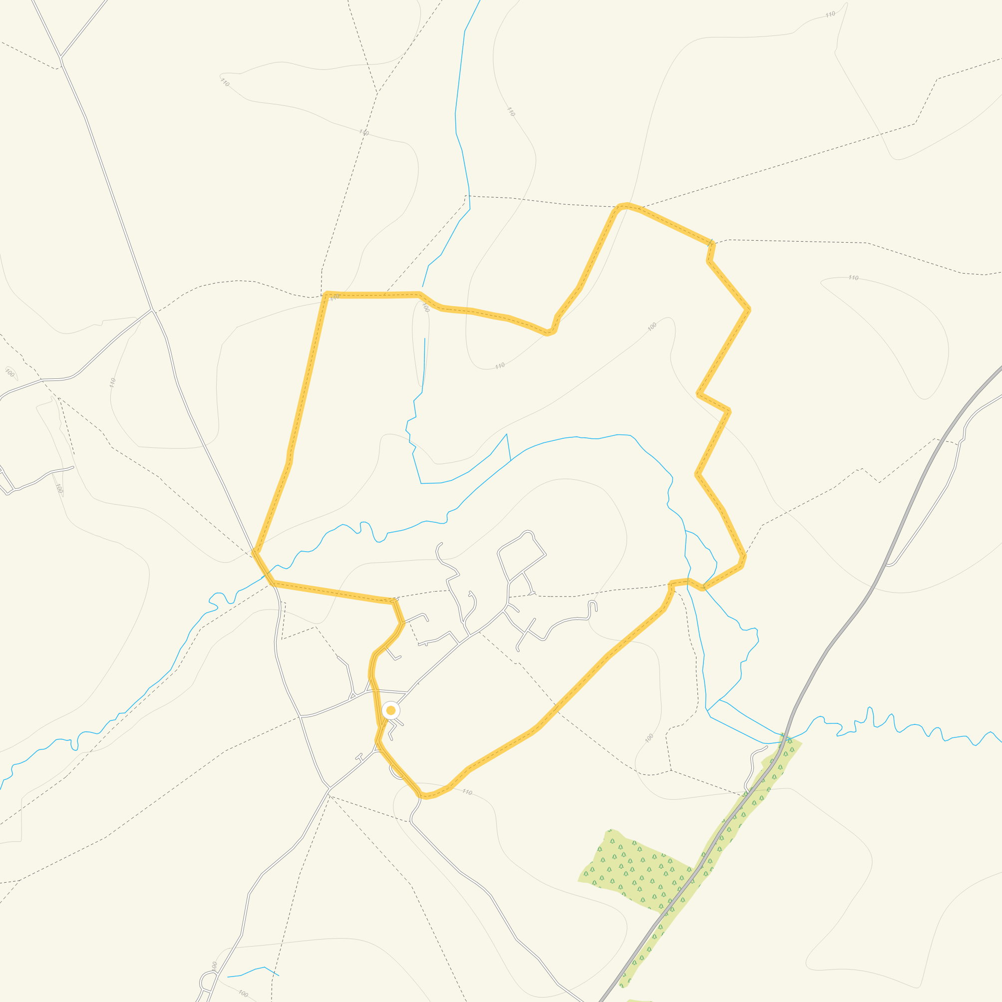 Route map for Fringford Walk, a 3 mile circular walk in Oxfordshire