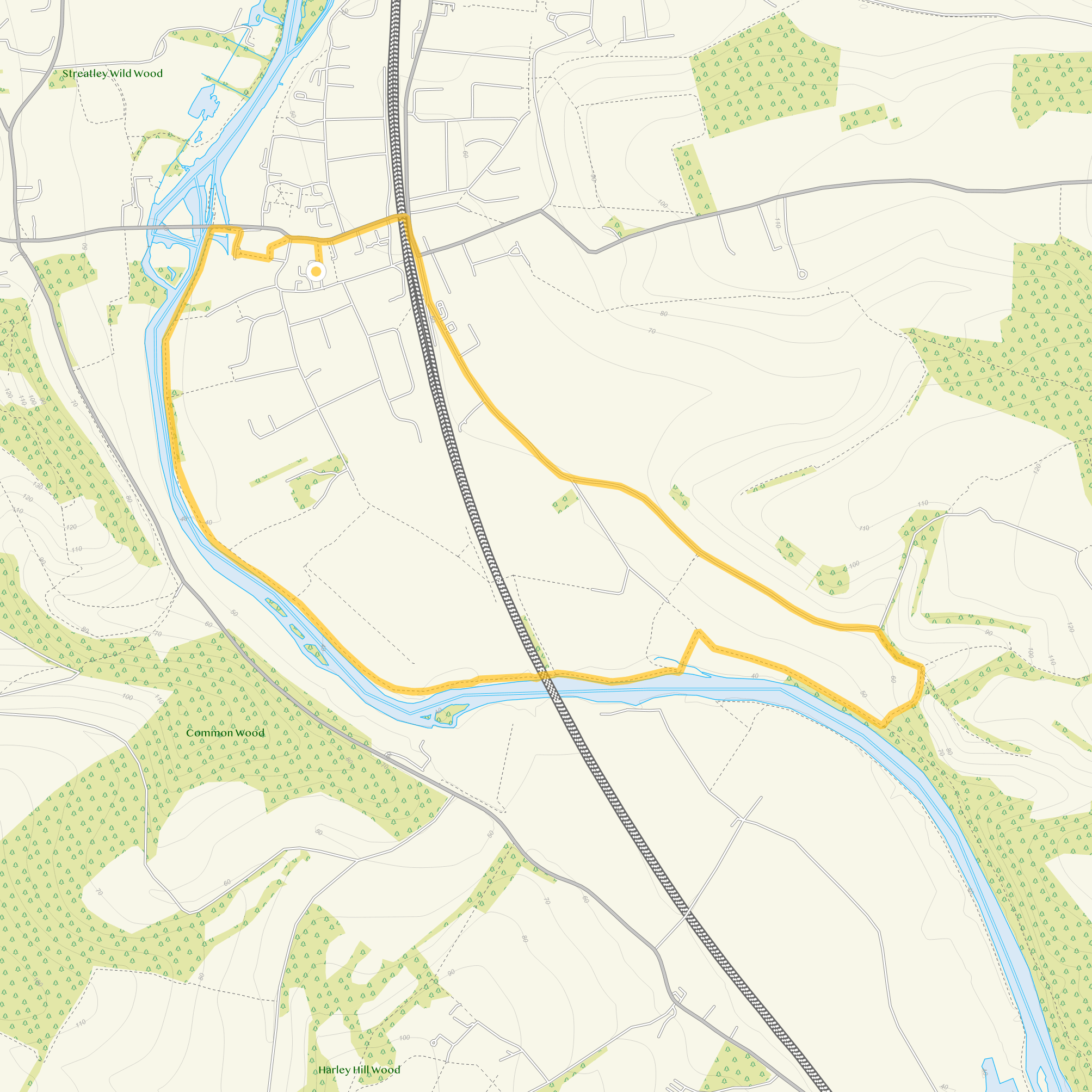 Route map for Goring Walk 2, a 3.75 mile circular walk in Oxfordshire