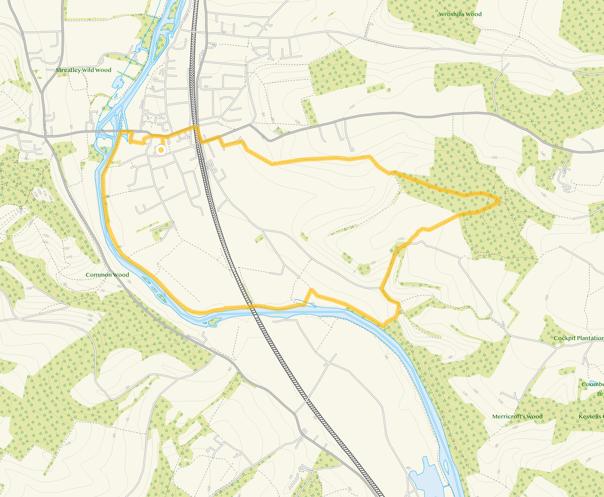 Route map for Goring Walk 3, a 5 mile circular walk in Oxfordshire