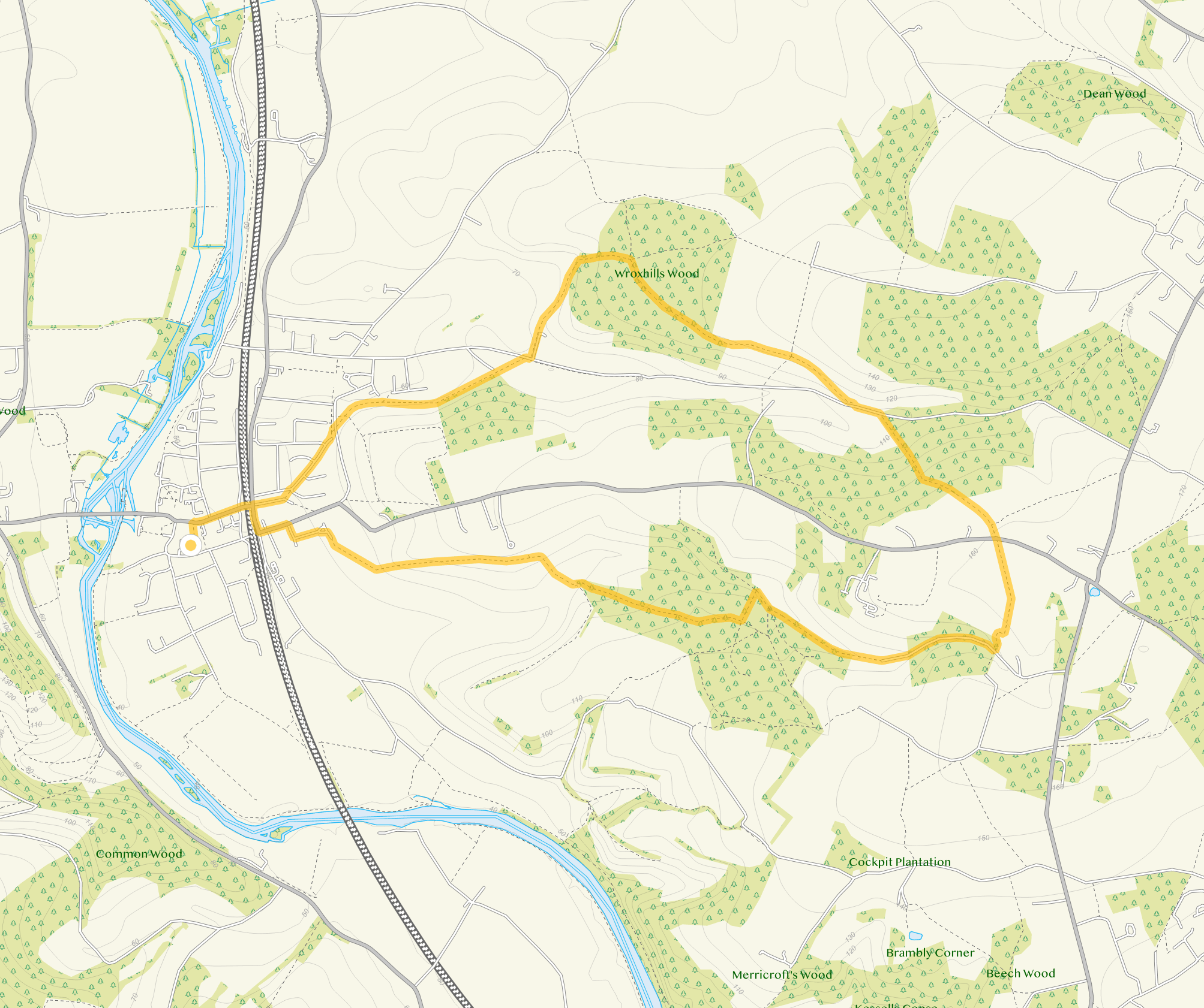 Route map for Goring Walk 4, a 5.5 mile circular walk in Oxfordshire