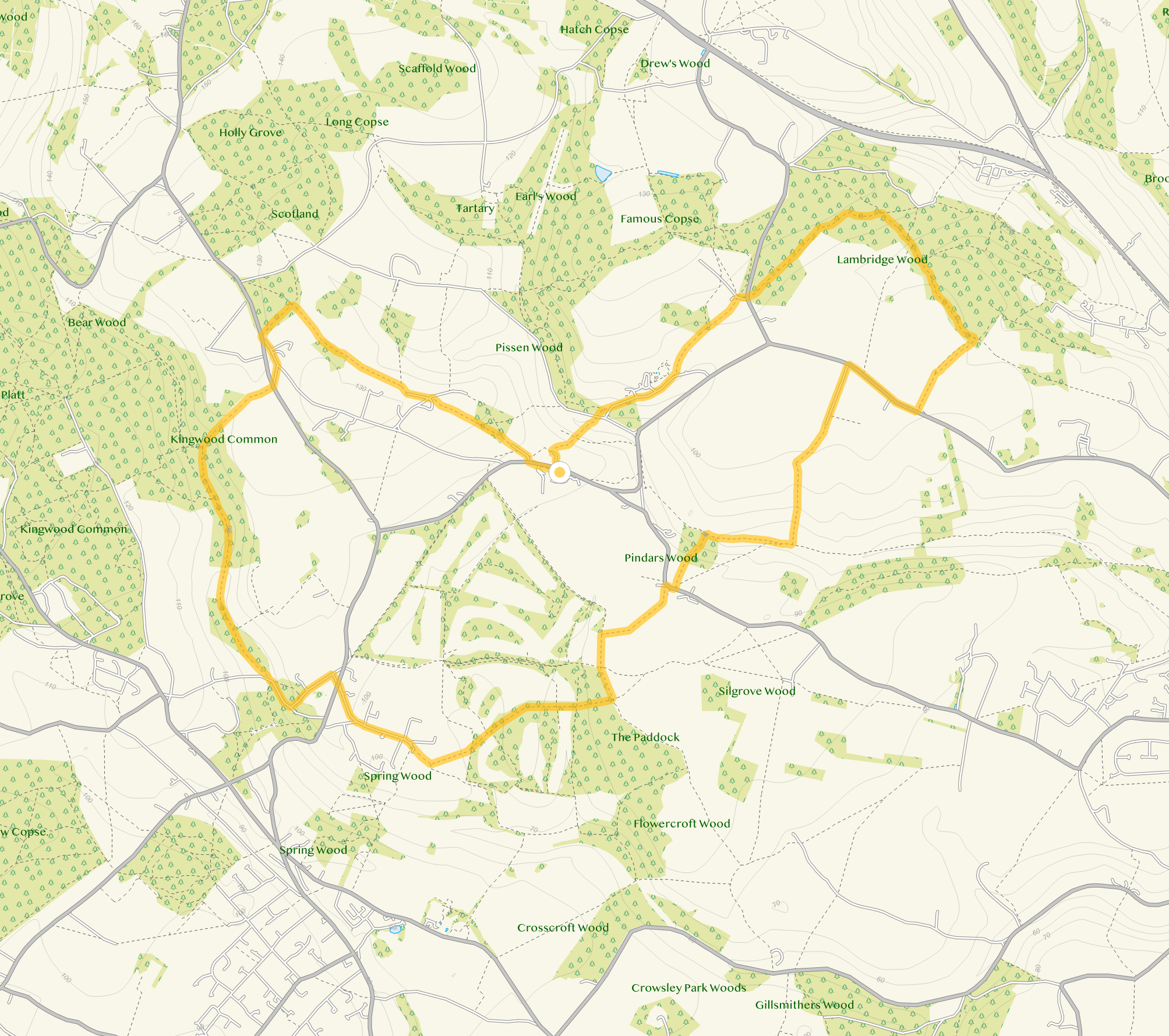 Route map for Greys Green Walk 3, an 8 mile circular walk in Oxfordshire