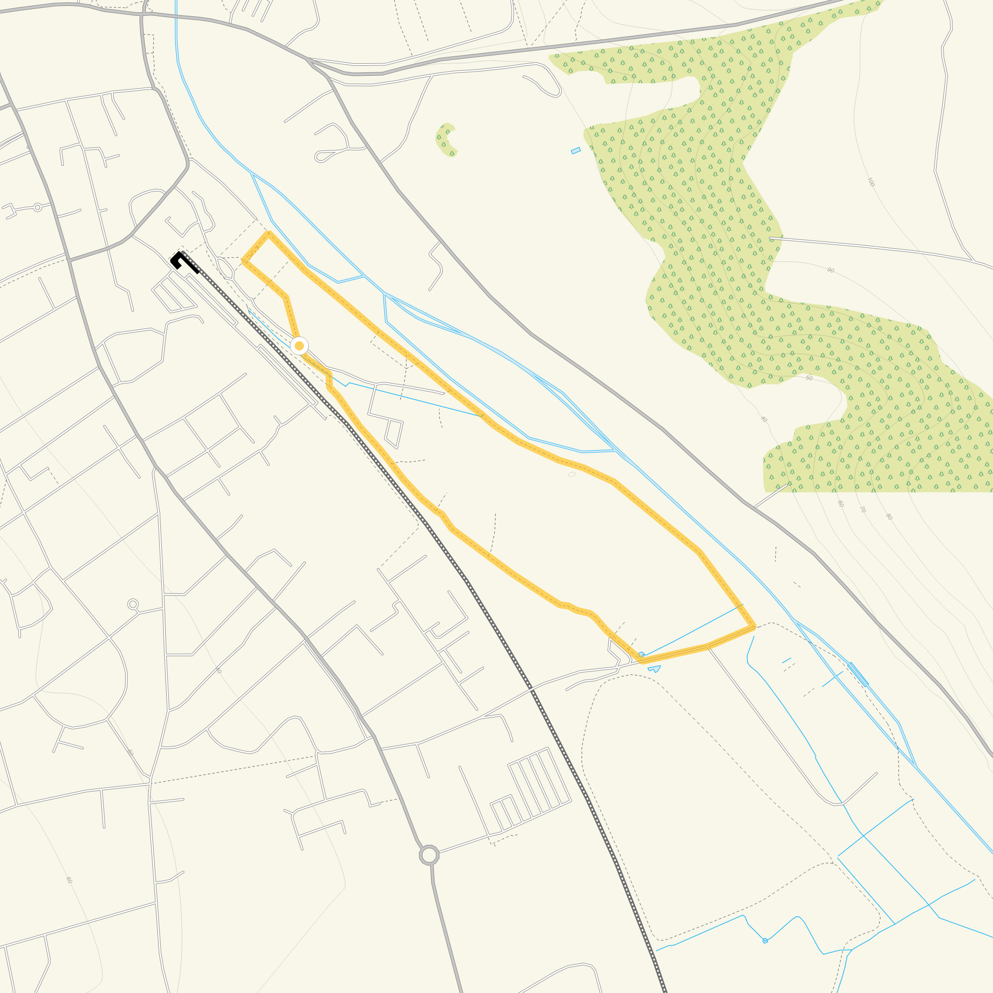 Route map for Henley Short Walk, a 1.25 mile circular walk in Oxfordshire