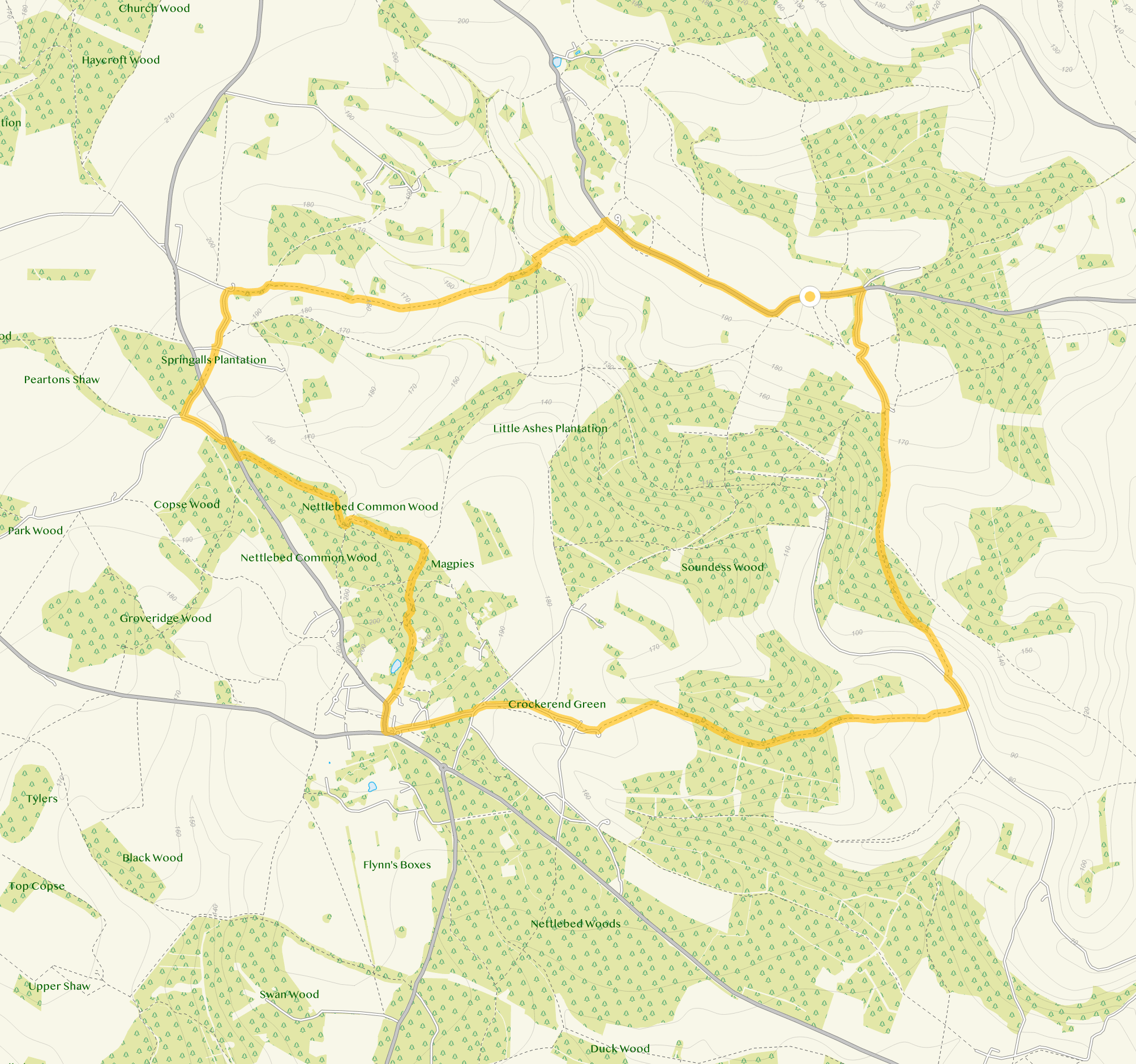 Route map for Maidensgrove Walk 2, a 6.5 mile circular walk in Oxfordshire