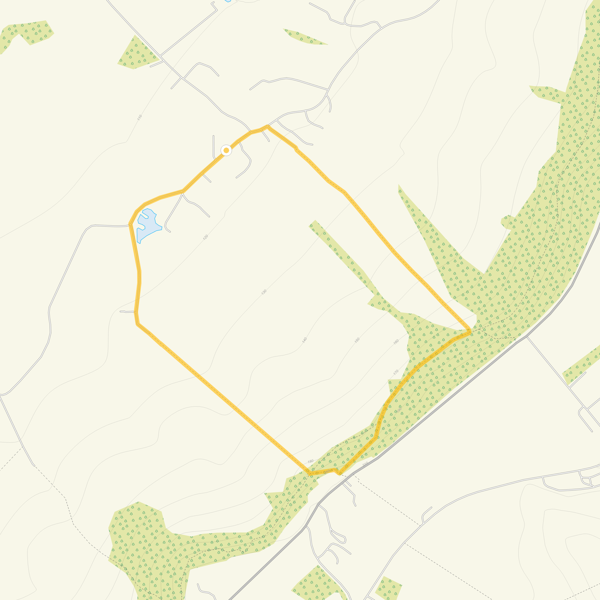 Route map for Radway Walk, a 1.5 mile circular walk in Oxfordshire