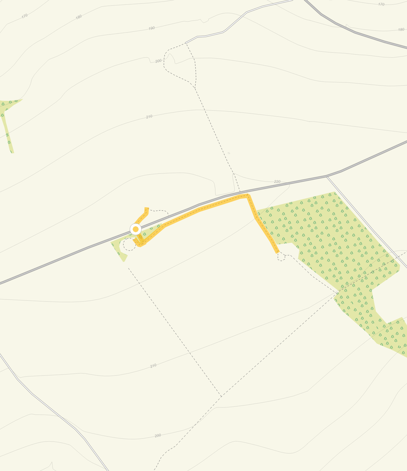 Route map for The Rollright Stones Walk, a 0.5 mile circular walk in Oxfordshire