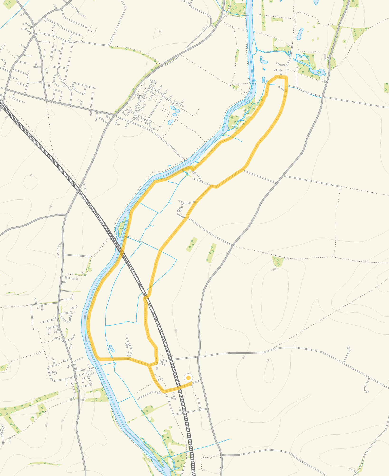 Route map for South Stoke Walk, a 5 mile circular walk in Oxfordshire