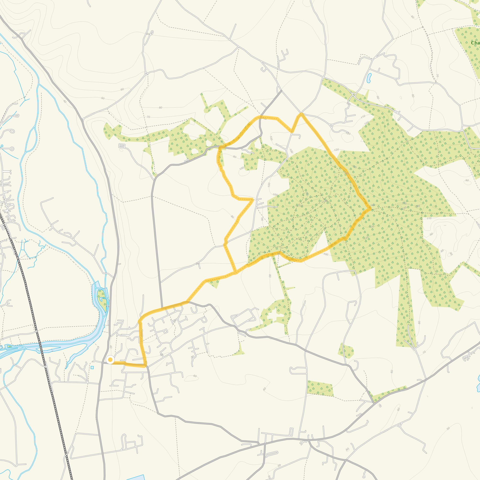 Route map for Wargrave Walk 1, a 5 mile circular walk in Oxfordshire