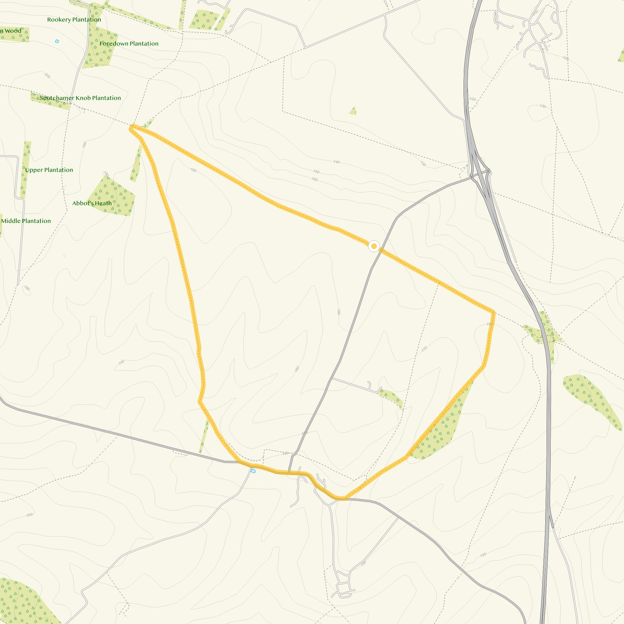 Route map for West Ilsley Walk, a 4.75 mile circular walk in Oxfordshire