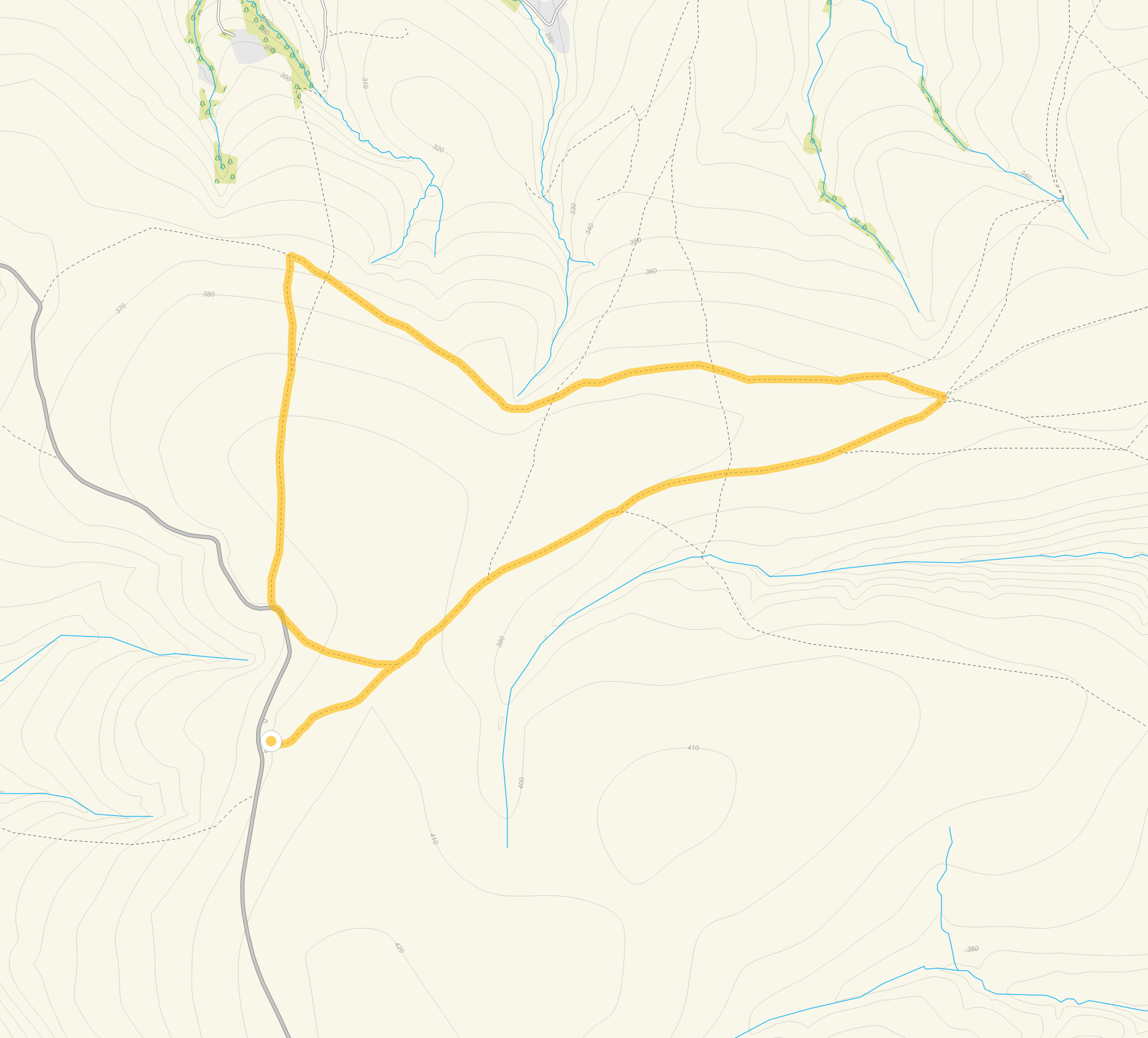 Route map for Shilstone Hill Walk 2, a 3.5 mile circular walk in Somerset