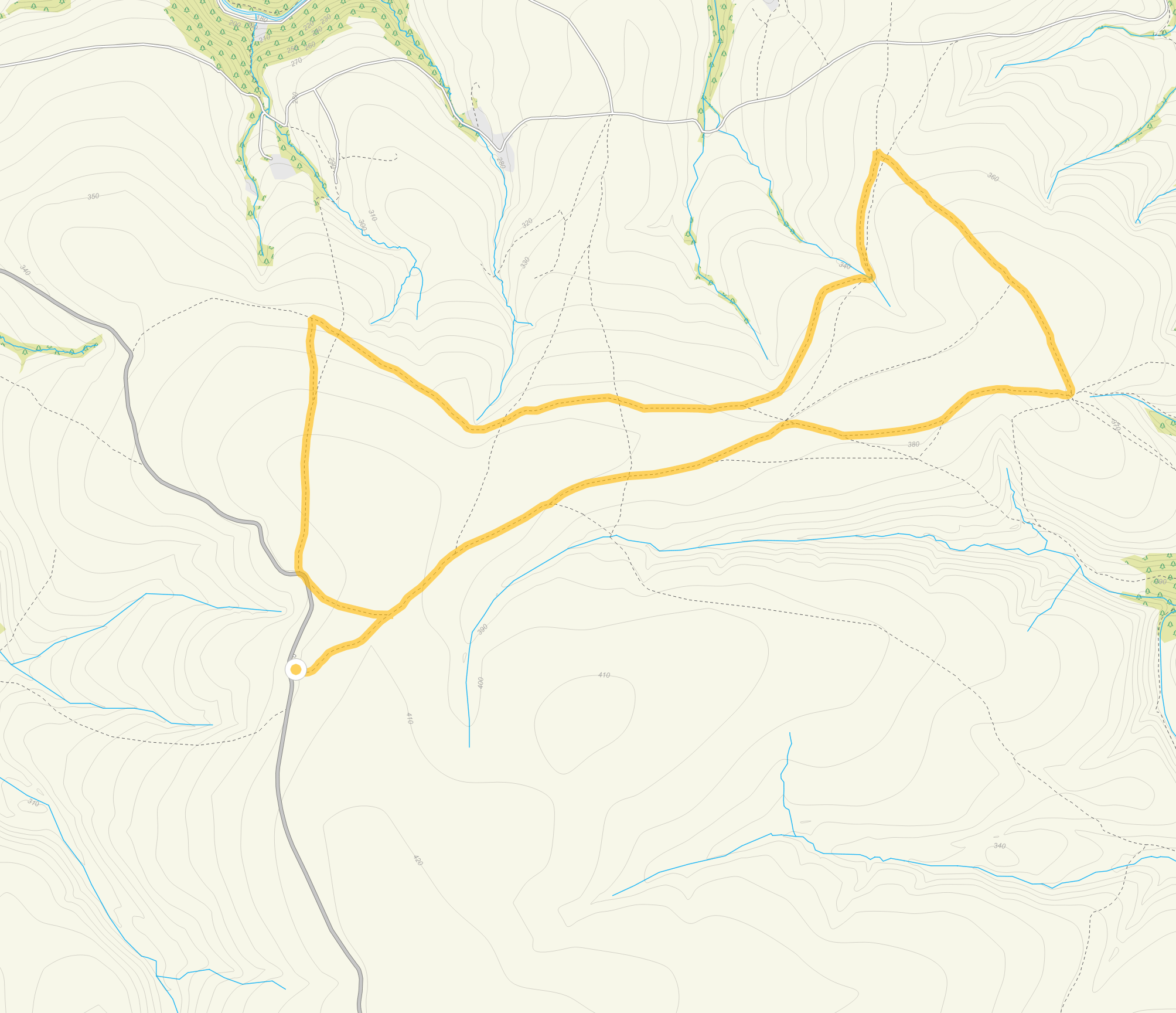 Route map for Shilstone Hill Walk 3, a 5.5 mile circular walk in Somerset