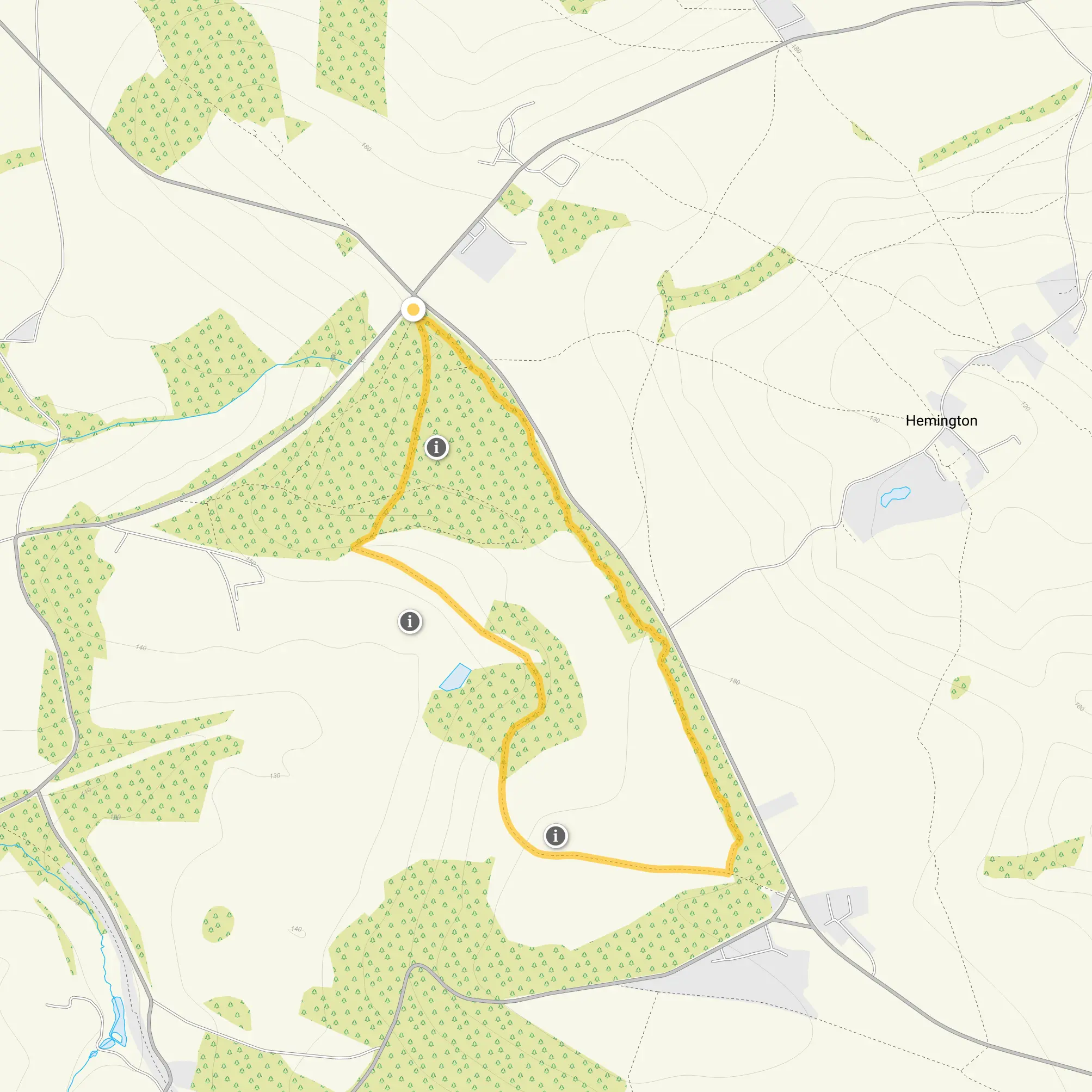 Route map for Ammerdown Park Walk, a 2.25 mile circular walk in Somerset