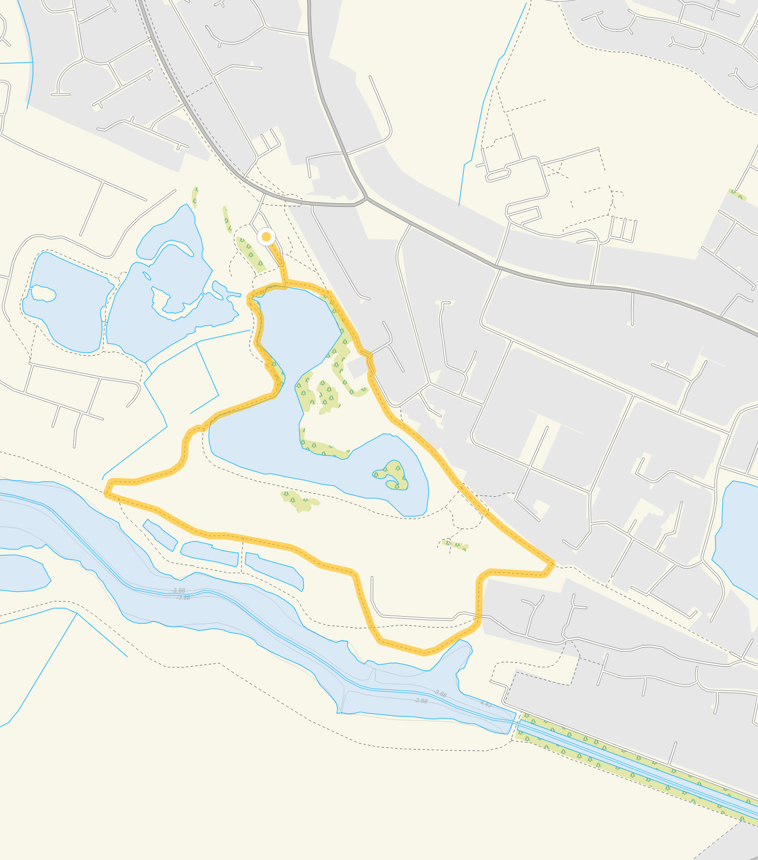Route map for Apex park Walk, a 1.5 mile circular walk in Somerset