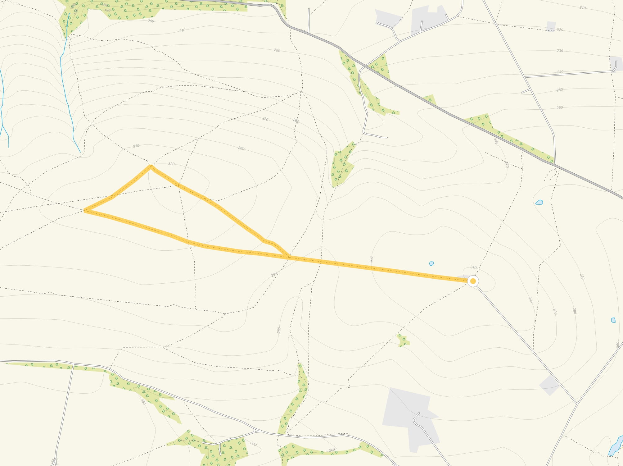 Route map for Black down Walk, a 2.5 mile circular walk in Somerset