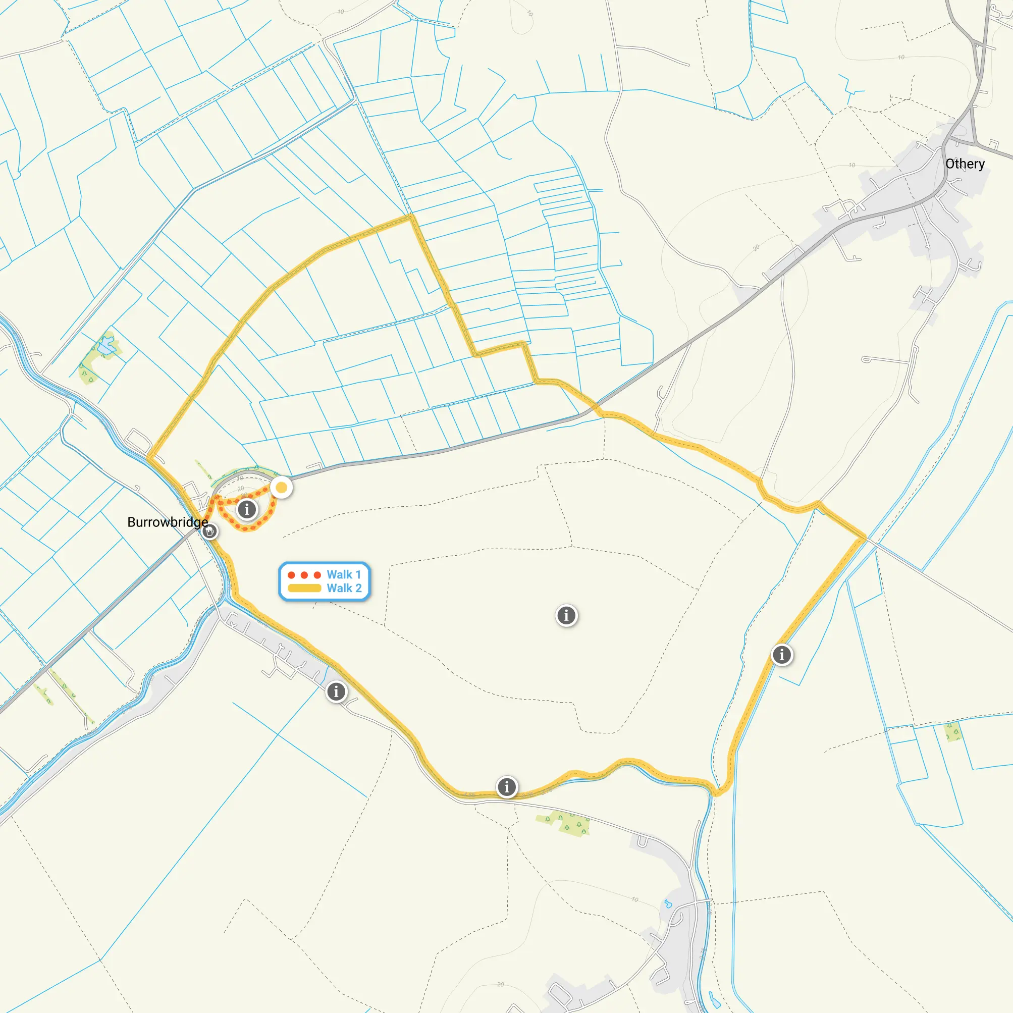 Route map for Burrow Mump Walk, a 0.5 mile circular walk in Somerset