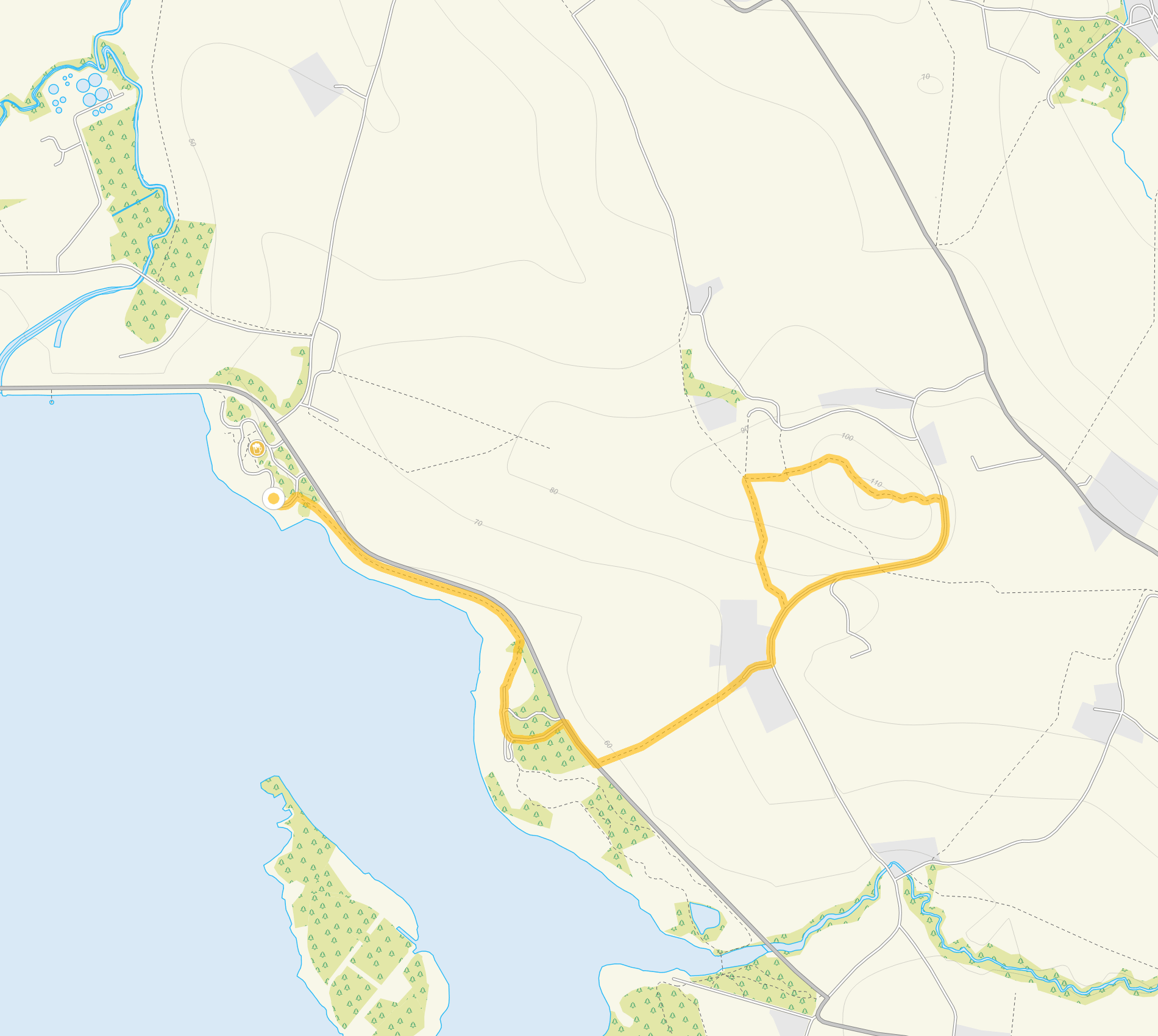 Route map for Chew Valley & Knowle Hill, a 2 mile circular walk in Somerset