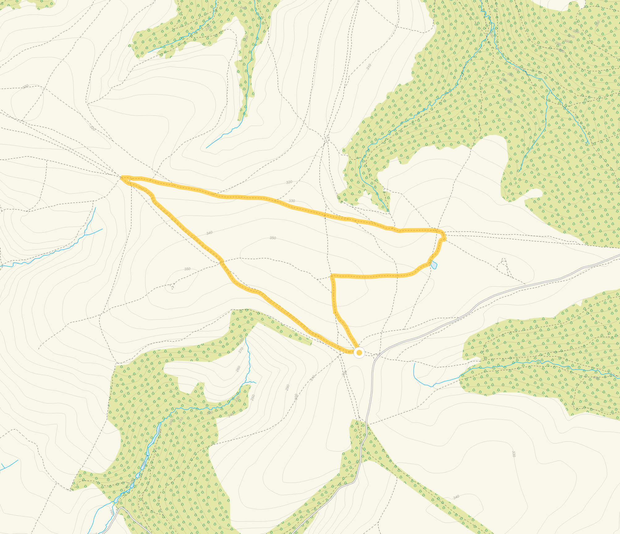 Route map for Crowcombe Park Walk 1, a 2.25 mile circular walk in Somerset
