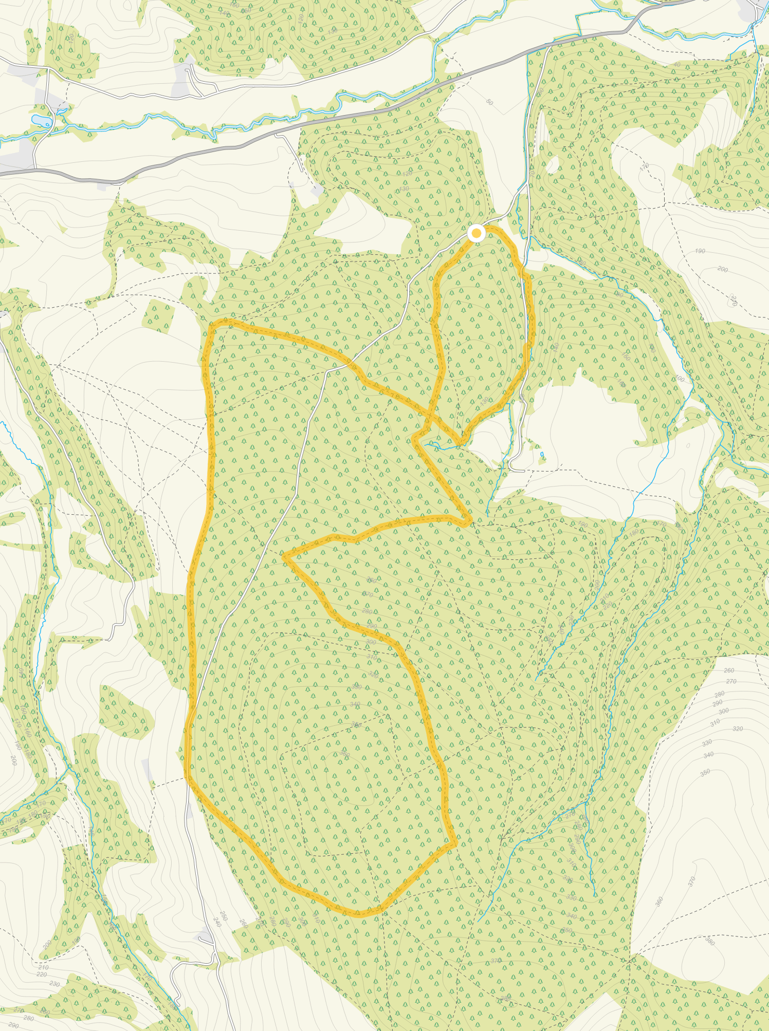 Route map for Croydon Hill Walk 3, a 5.75 mile circular walk in Somerset