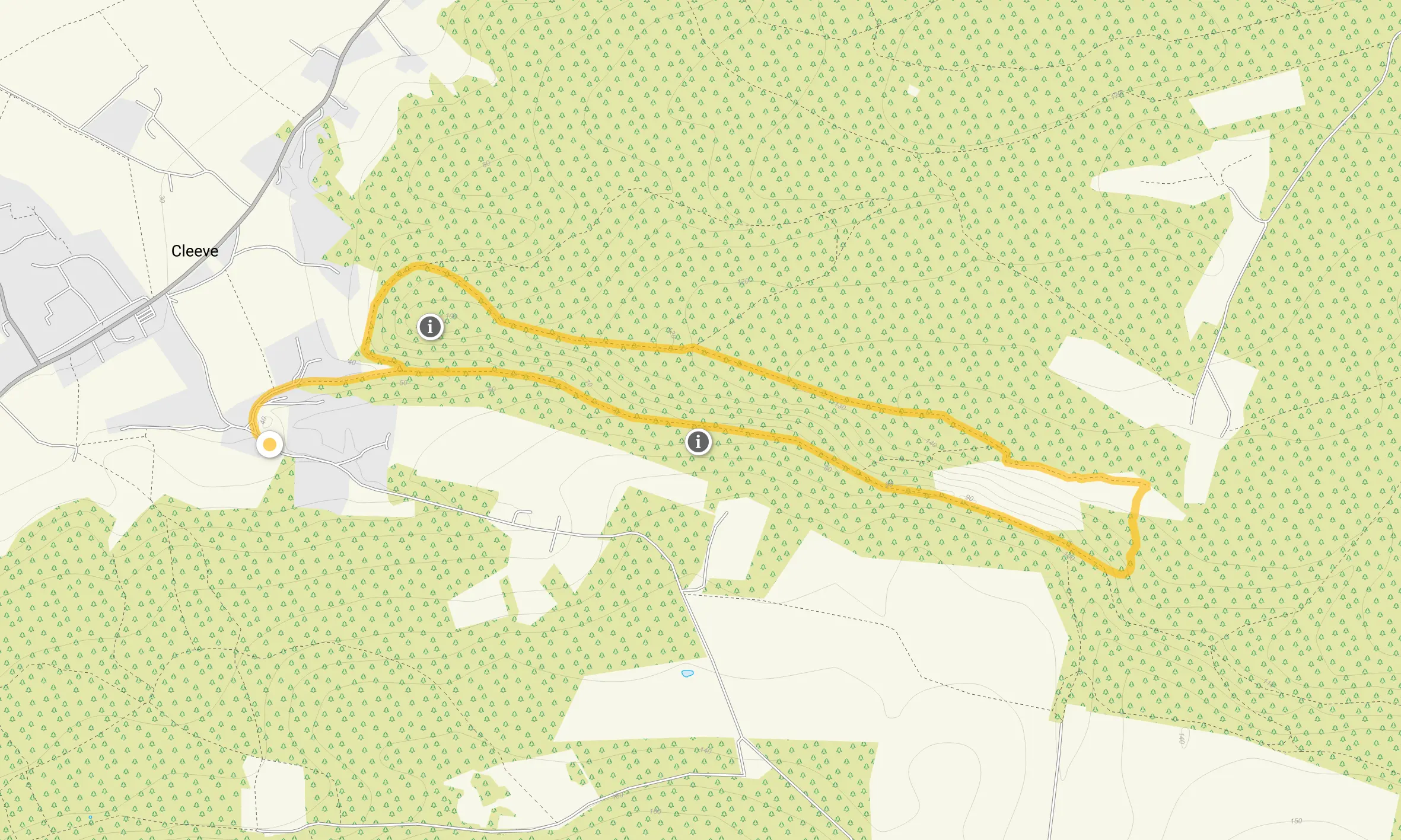 Route map for Goblin Combe Walk, a 2.75 mile circular walk in Somerset