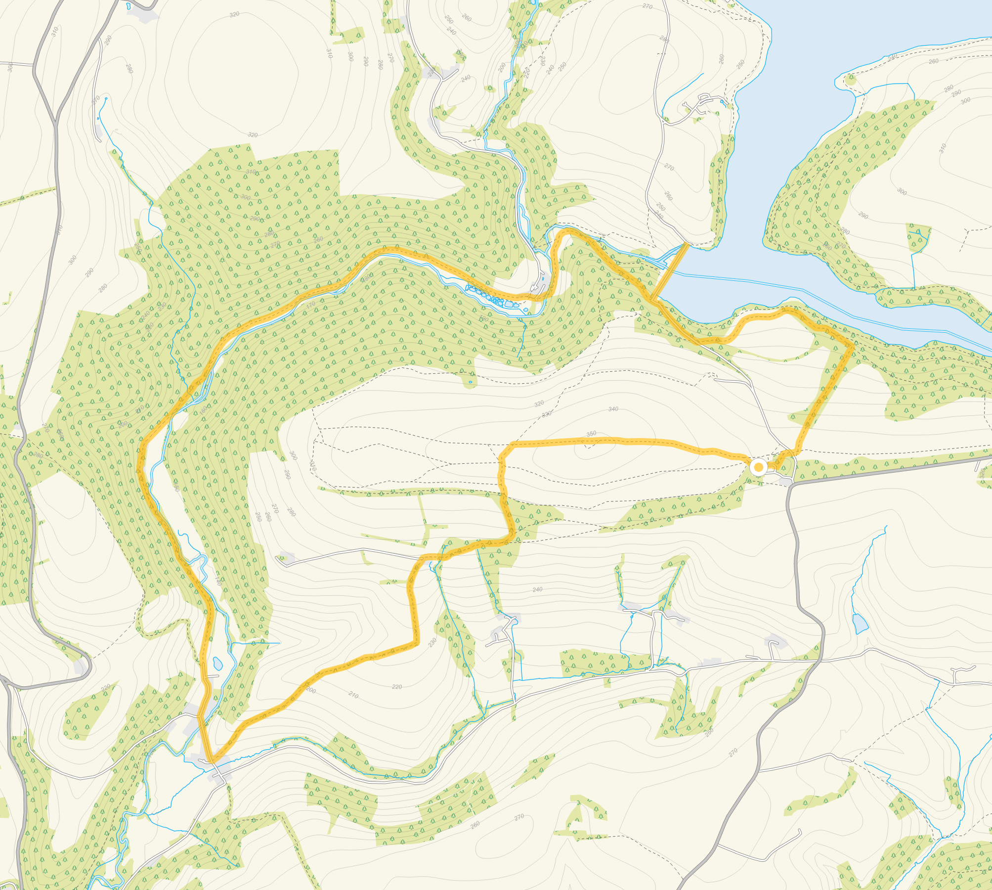Route map for Haddon Hill Walk 3, a 6.25 mile circular walk in Somerset
