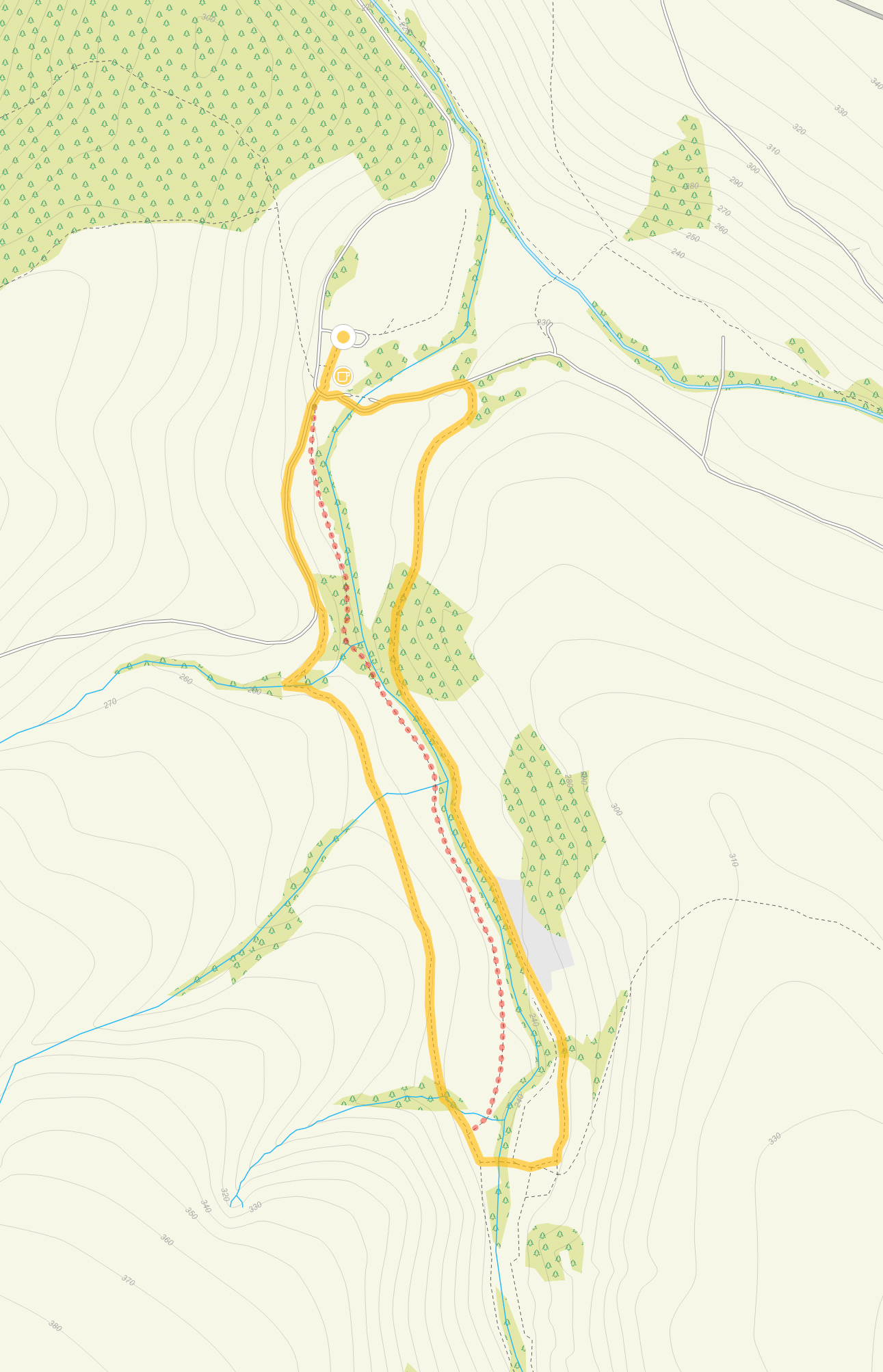 Route map for Malsmead Walk 1, a 1.75 mile circular walk in Somerset