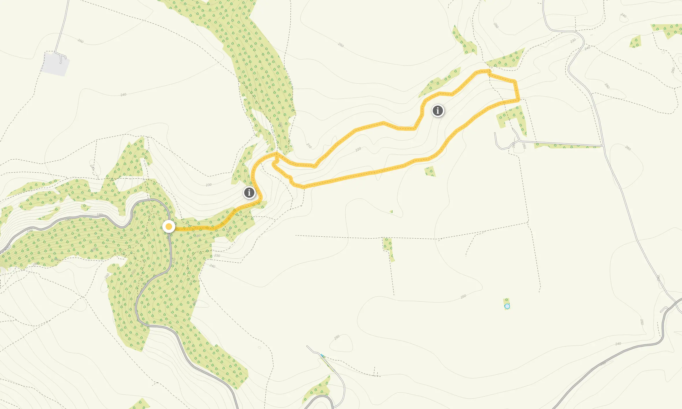 Route map for Velvet Bottom Walk, a 3 mile circular walk in Somerset