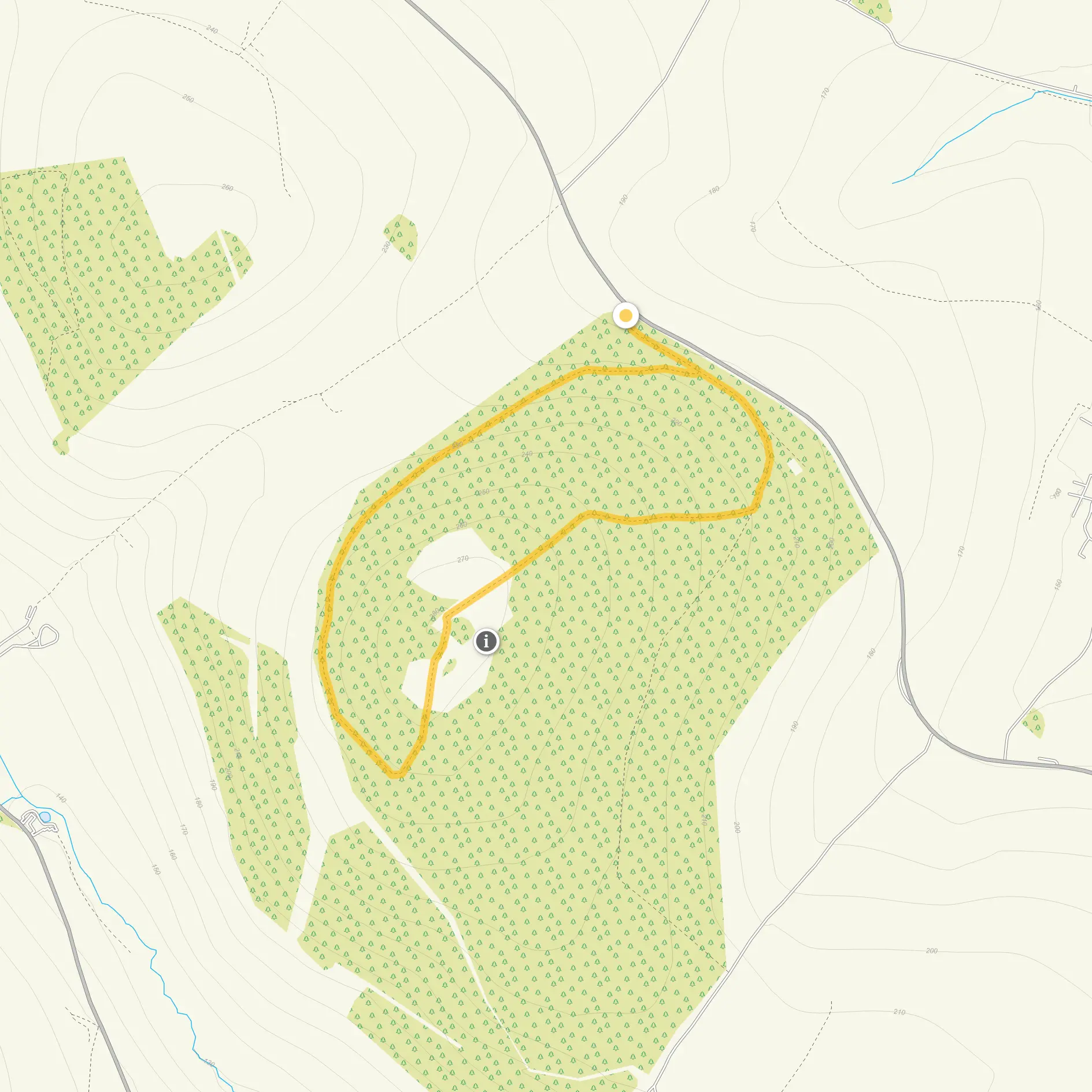Route map for Willett Hill Walk, a 1.25 mile circular walk in Somerset