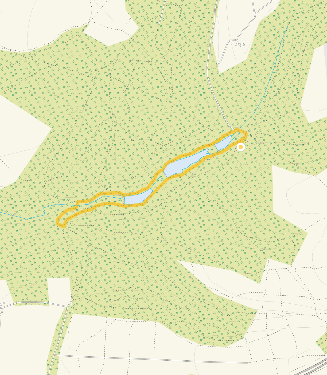 Route map for Waggoners Wells Walk, a 1.25 mile circular walk in Surrey