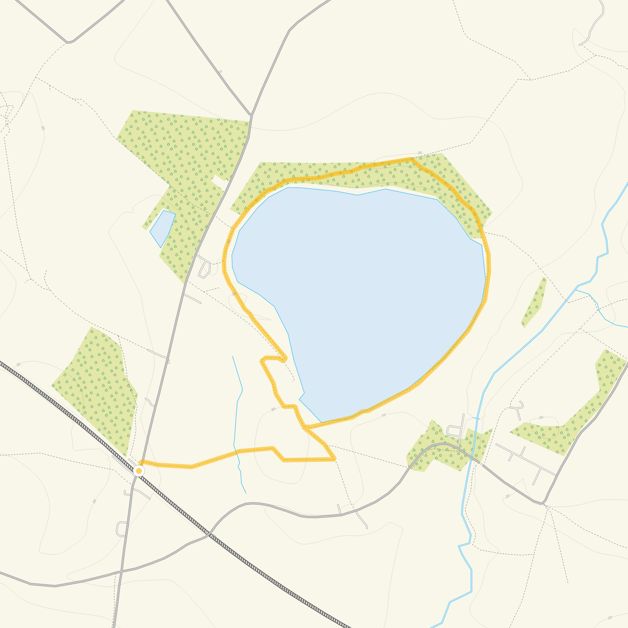 Route map for Arlington Reservoir Walk 1, a 3 mile circular walk in Sussex
