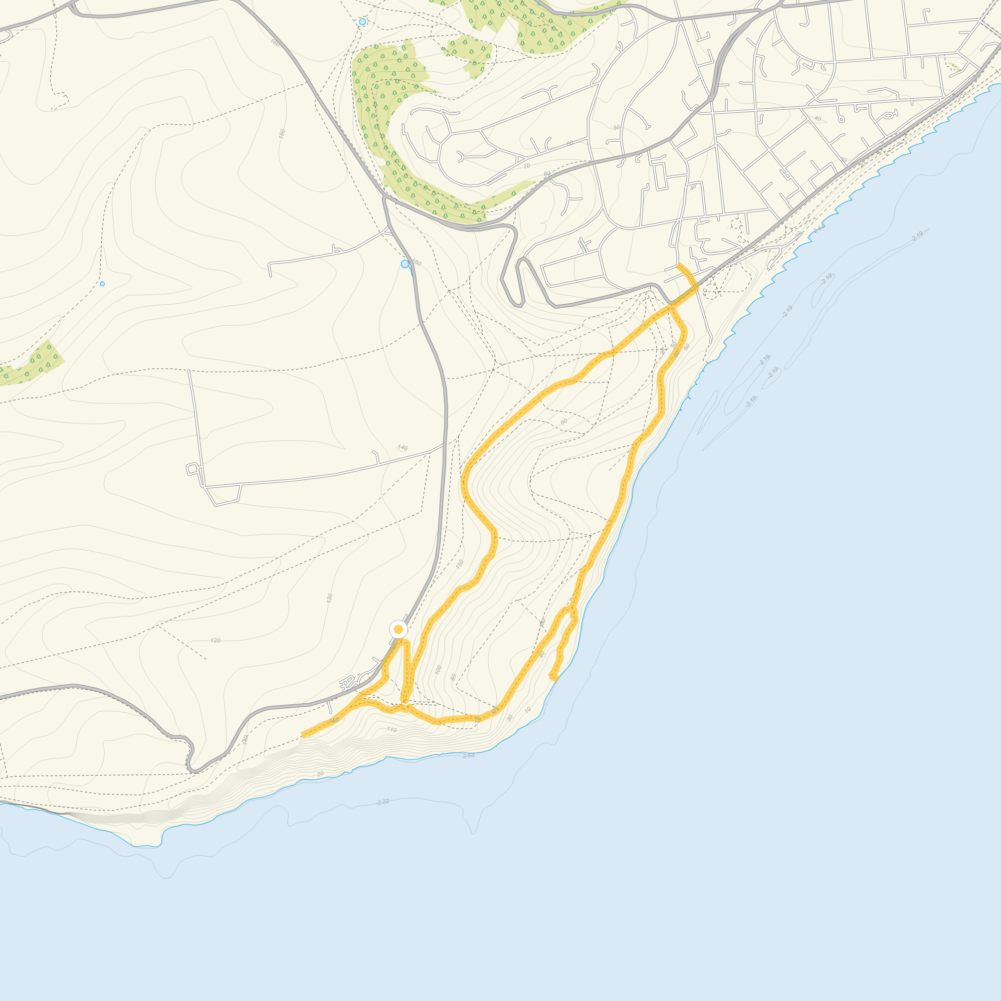 Route map for Beachy Head Walk 2, a 3.75 mile circular walk in Sussex