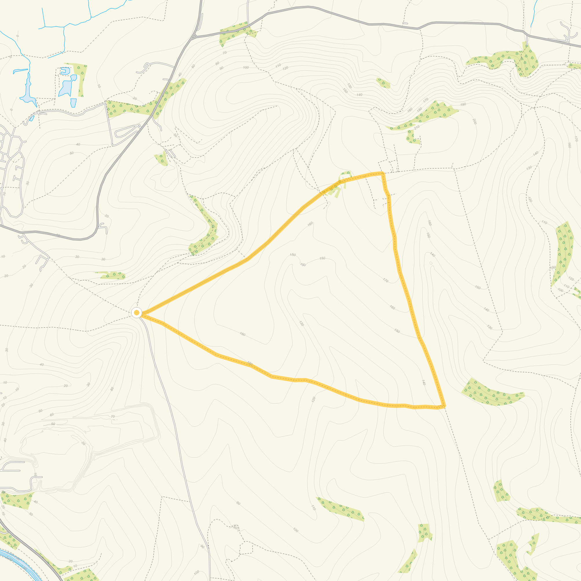 Route map for Beeding Hill Walk 1, a 3.25 mile circular walk in Sussex