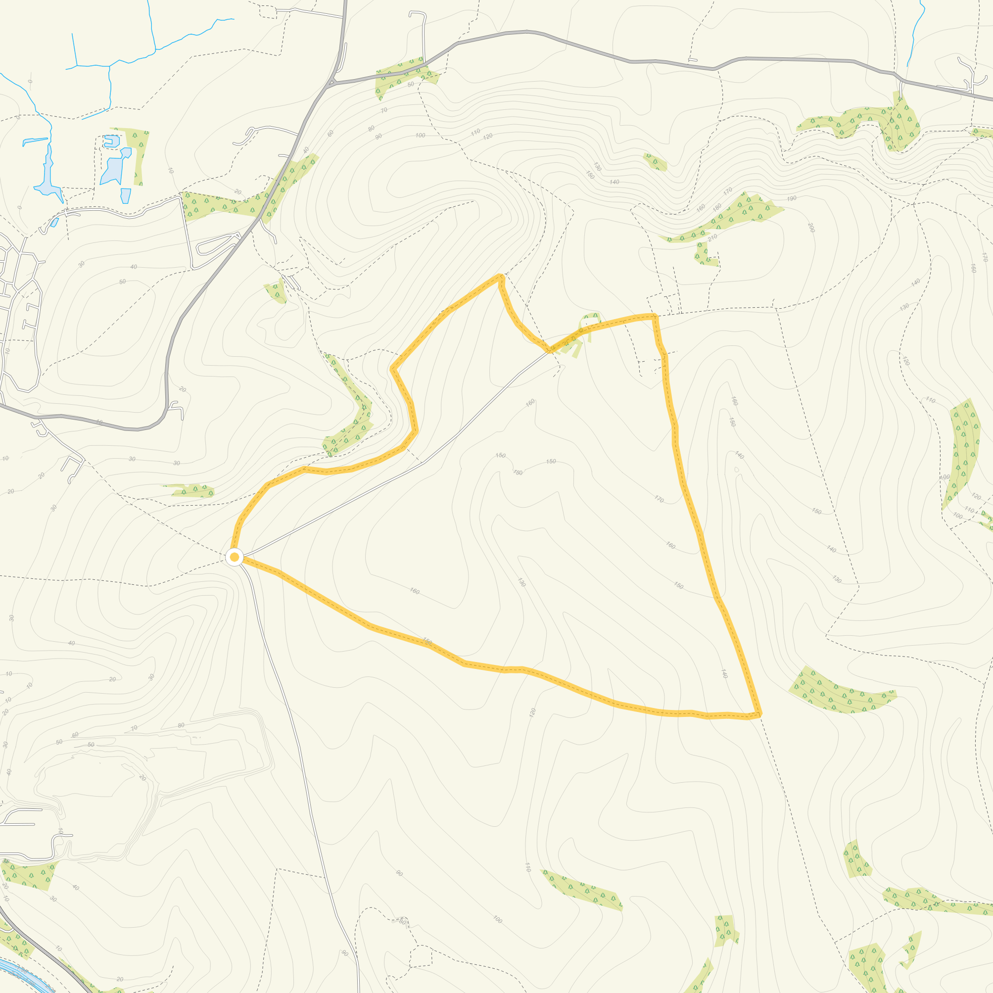 Route map for Beeding Hill Walk 2, a 3.75 mile circular walk in Sussex